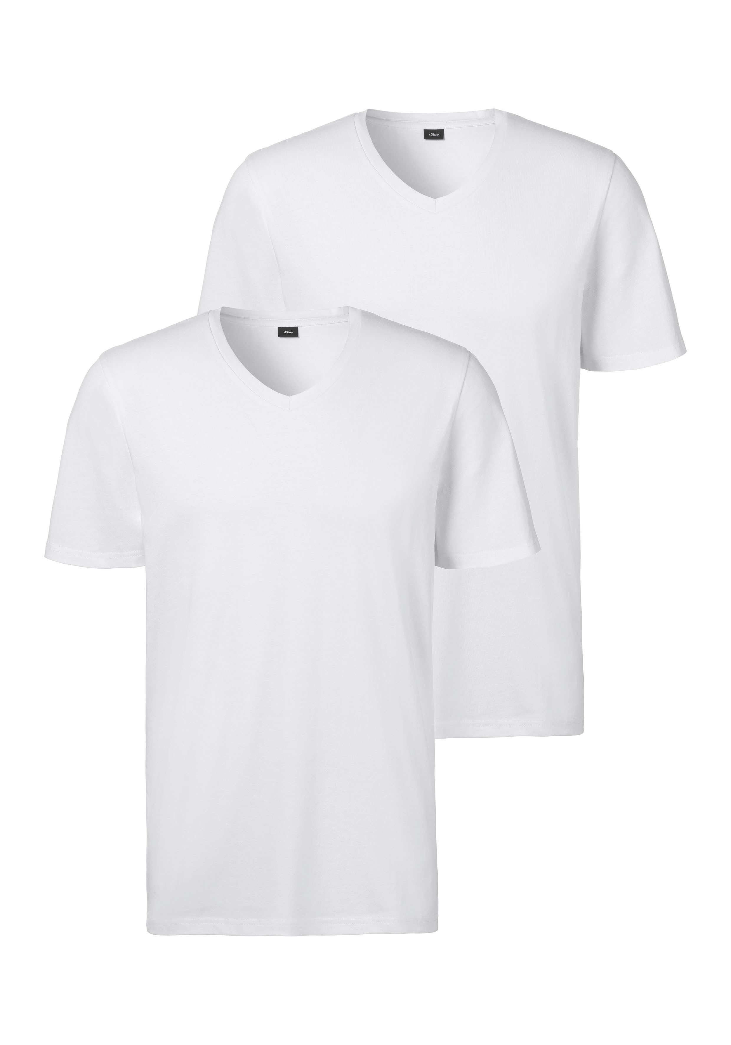 s.Oliver T-Shirt, (Packung, 2 tlg.), klassisches Unterziehshirt günstig online kaufen