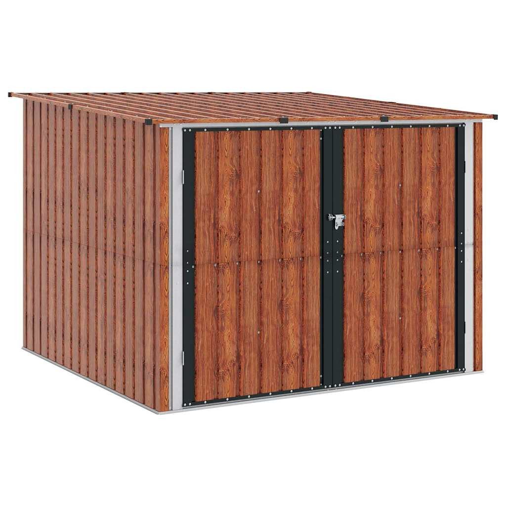 vidaXL Garten-Geräteschrank 216 x 207 x 158 cm Fahrradspeicher für 3 Fahrräder Braun 215x206x157 c