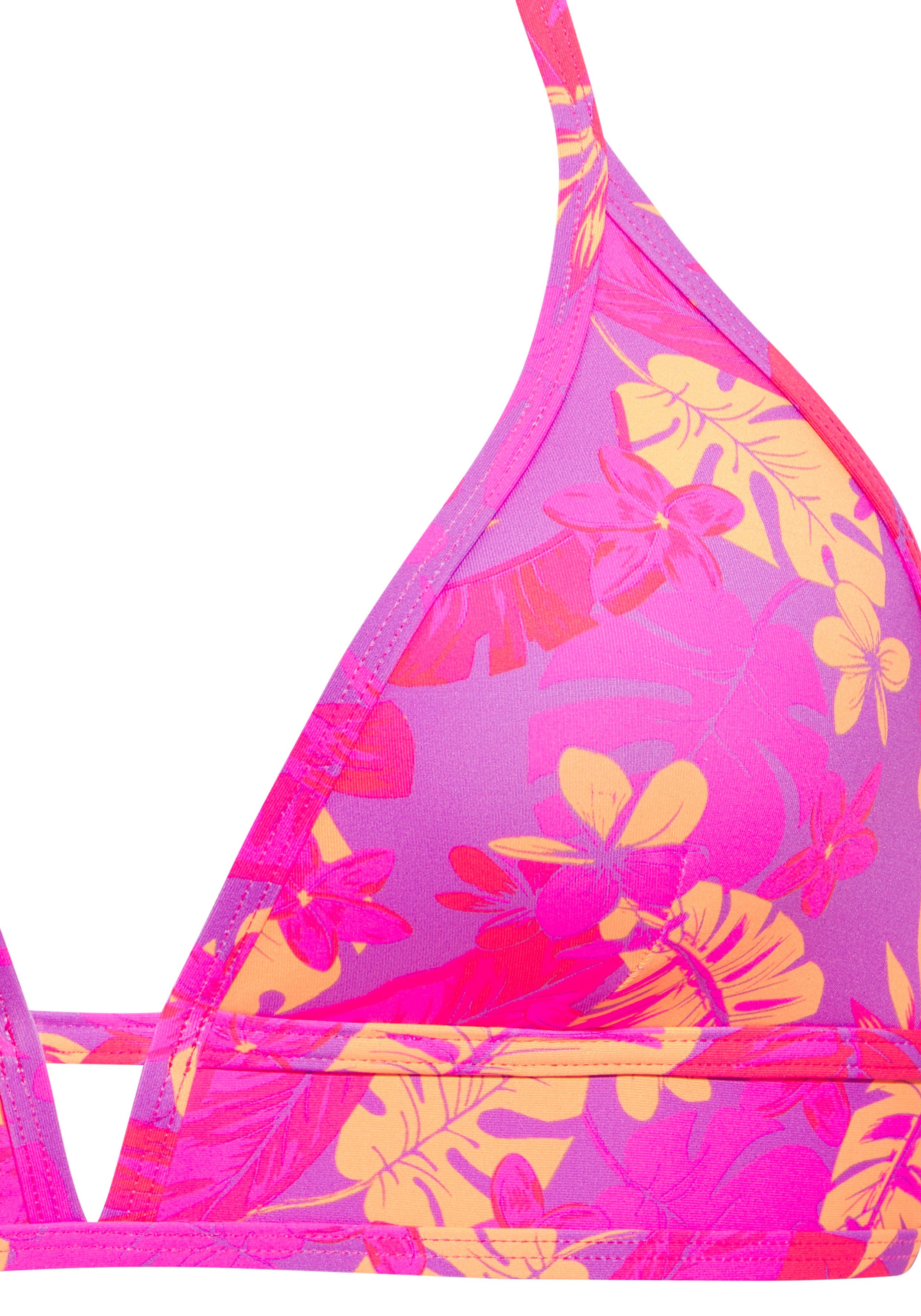 Venice Beach Triangel-Bikini-Top Kaitlyn, mit floralem Allover-Print
