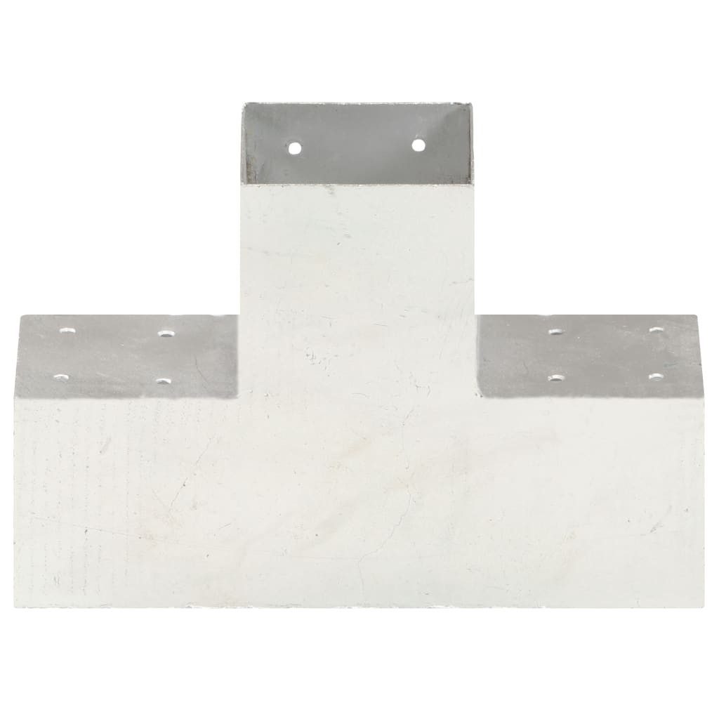 vidaXL Zaunpfosten Pfostenverbinder X-Form Verzinktes Metall 101 x 101 mm, (1-St)