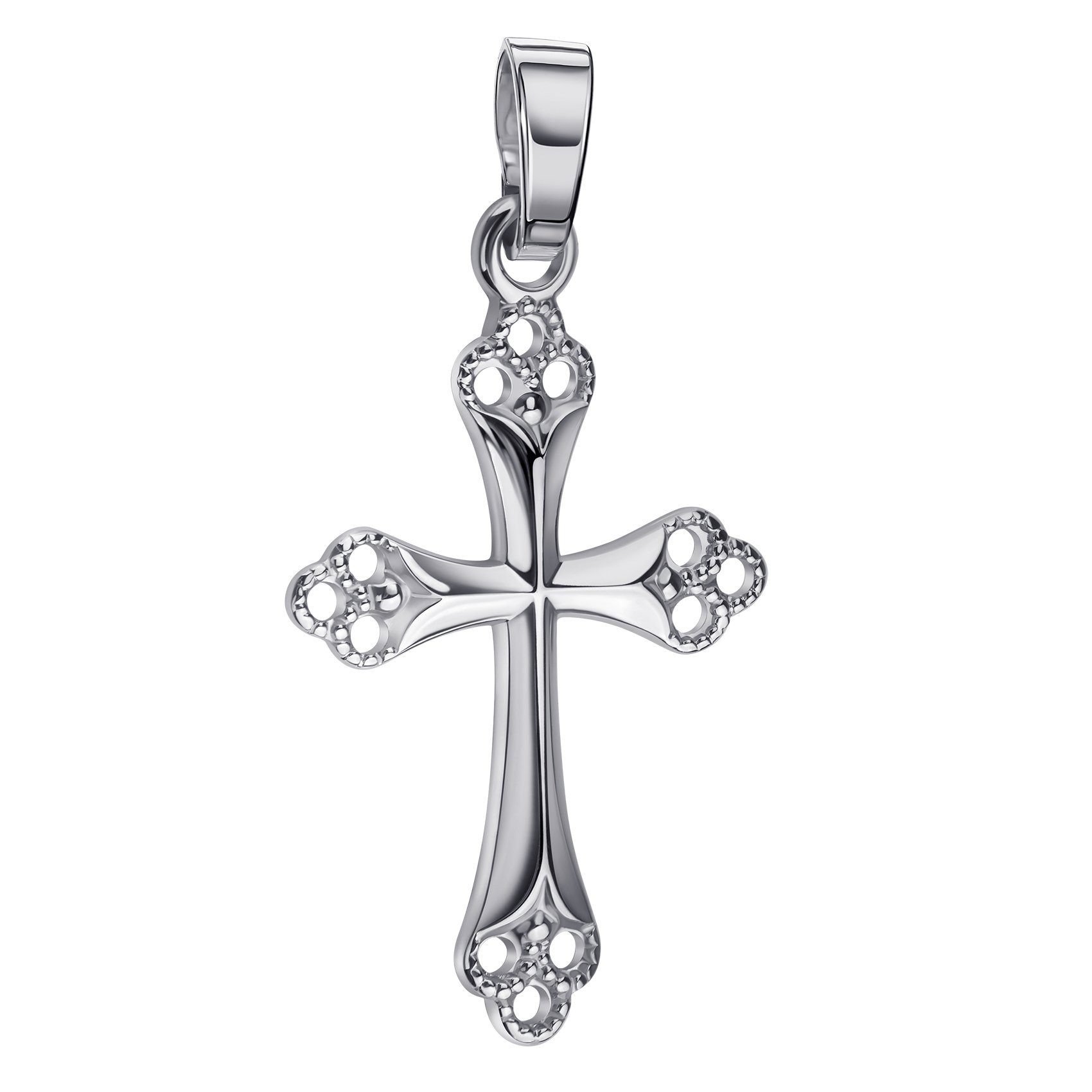 JEVELION Kettenanhänger Kreuz-Anhänger 925 Silber (Silberkreuz, für Damen), Anhänger 925 Silber Made in Germany