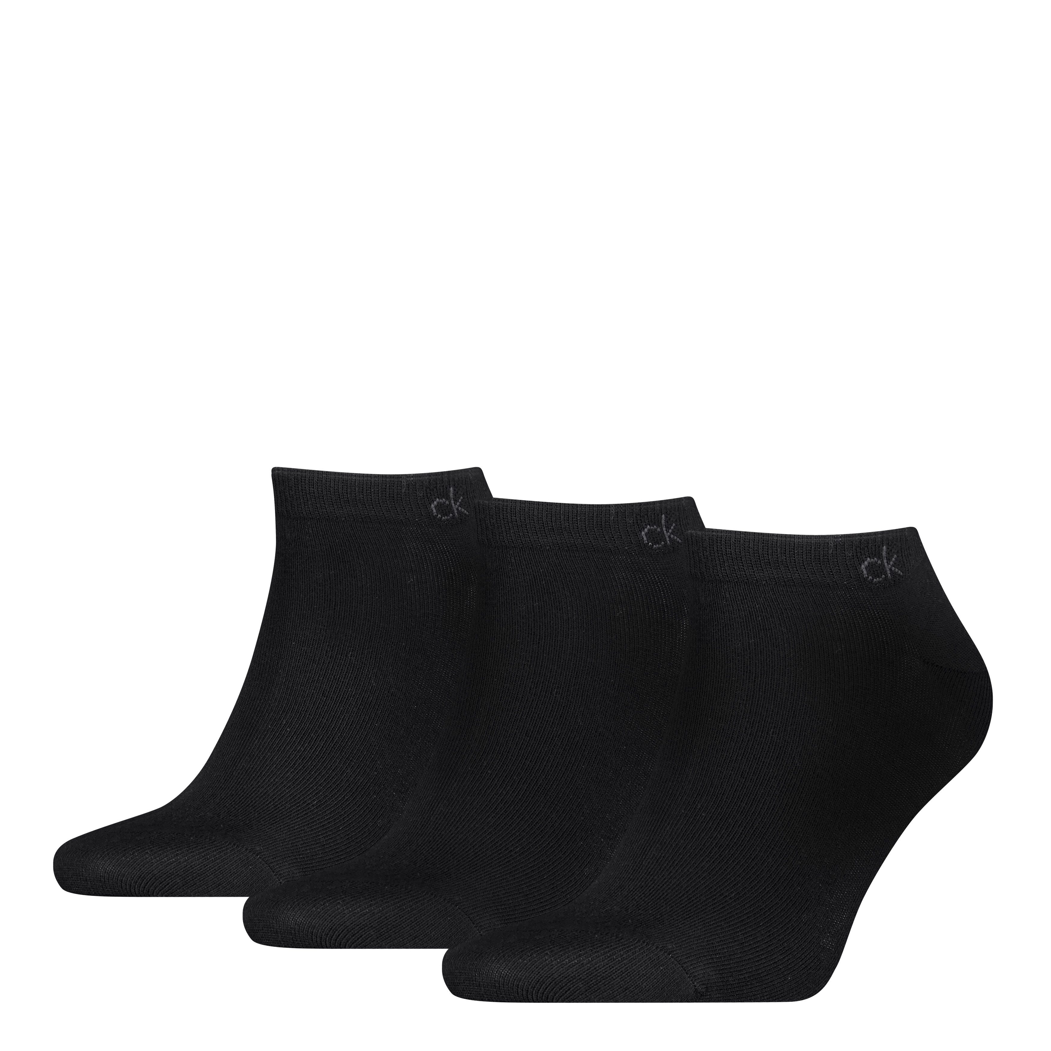 Calvin Klein Sneakersocken CK MEN SNEAKER 3P (3 Paar) mit kleinem Rippenbündchen, Cotton-Mix, elastisch