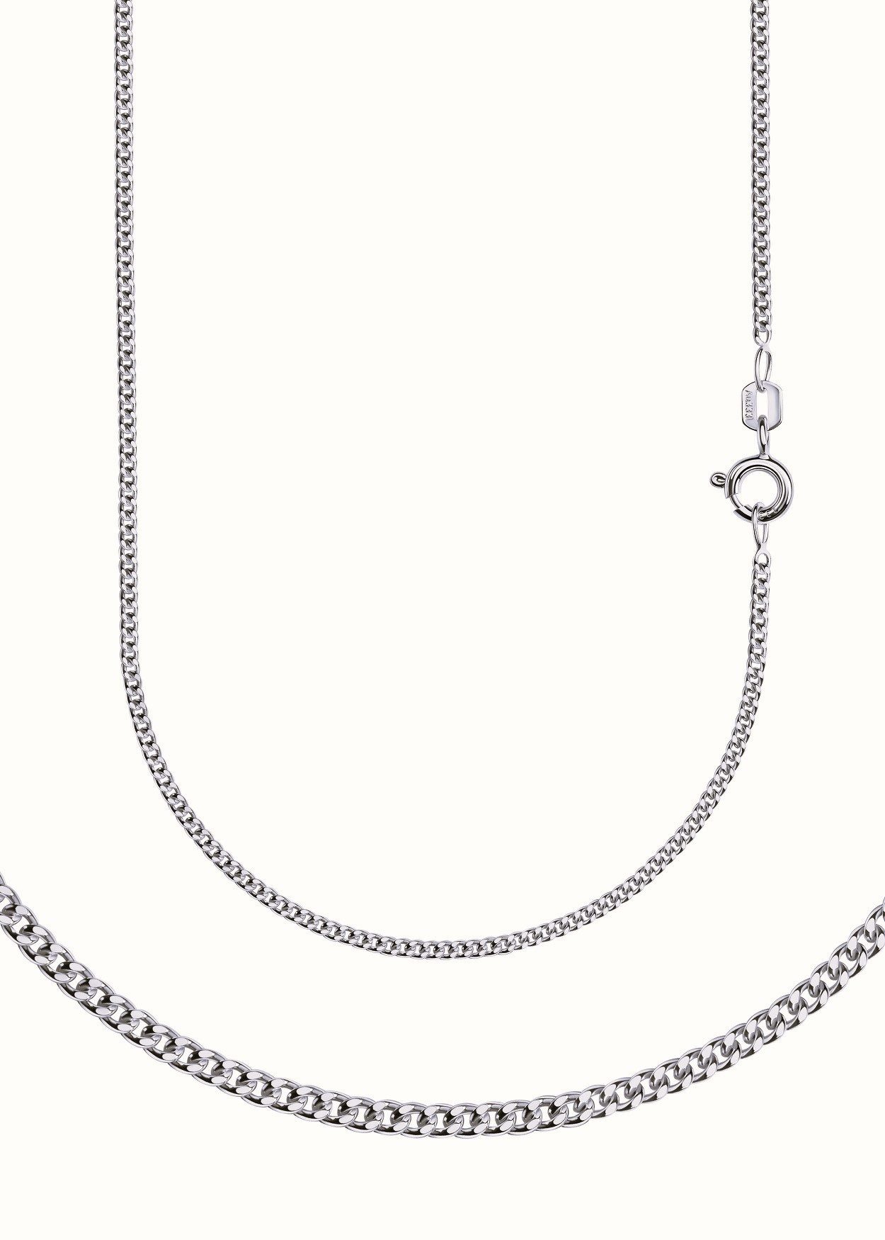Collierkettchen Schmuck Geschenk Silber 925 Halskette Panzerkette diamantiert