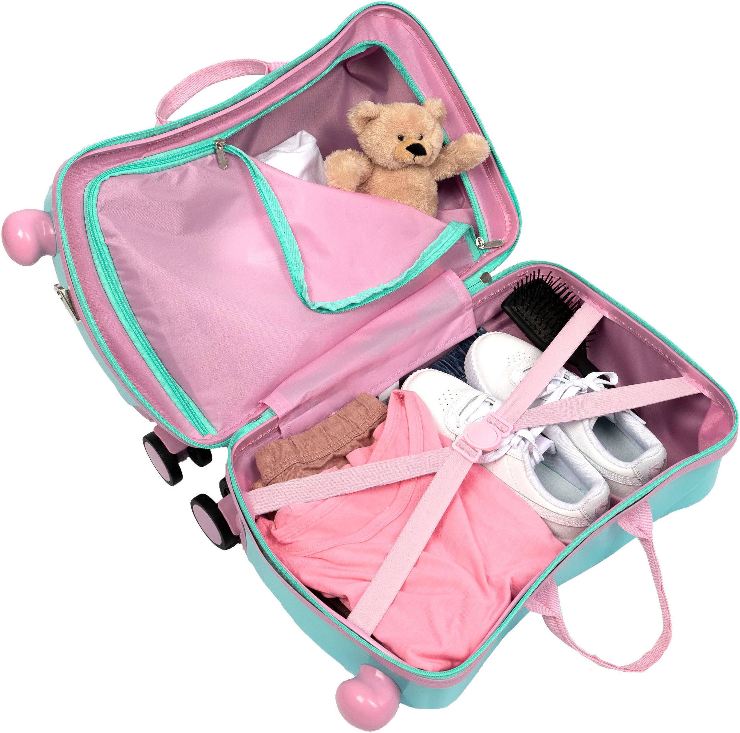 UNDERCOVER Kinderkoffer Ride-on Trolley, Peppa Pig, 4 Rollen, zum sitzen und ziehen