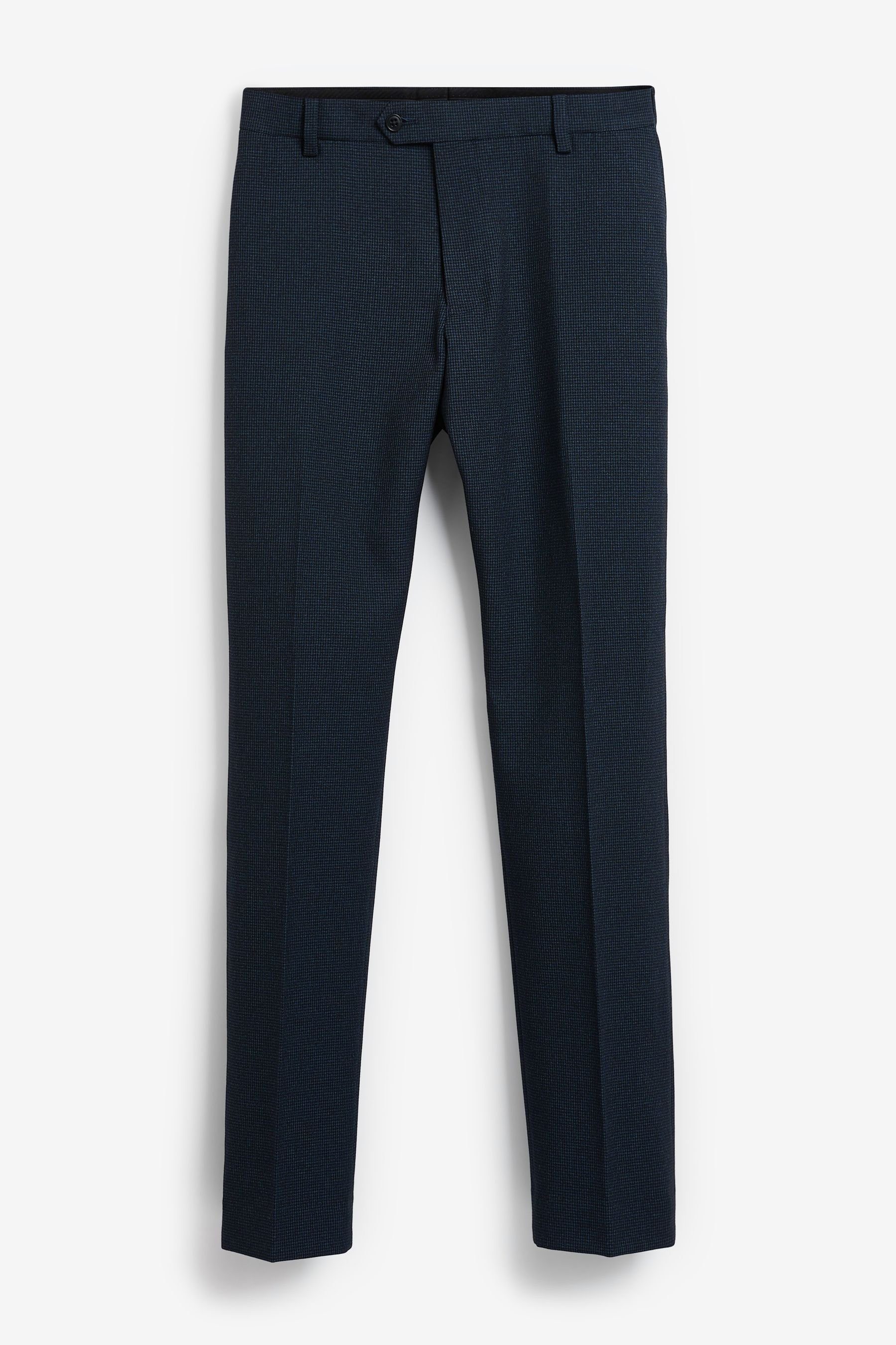 Next Anzughose Strukturierter Motion Flex Anzug: Slim Fit Hose (1-tlg) Navy