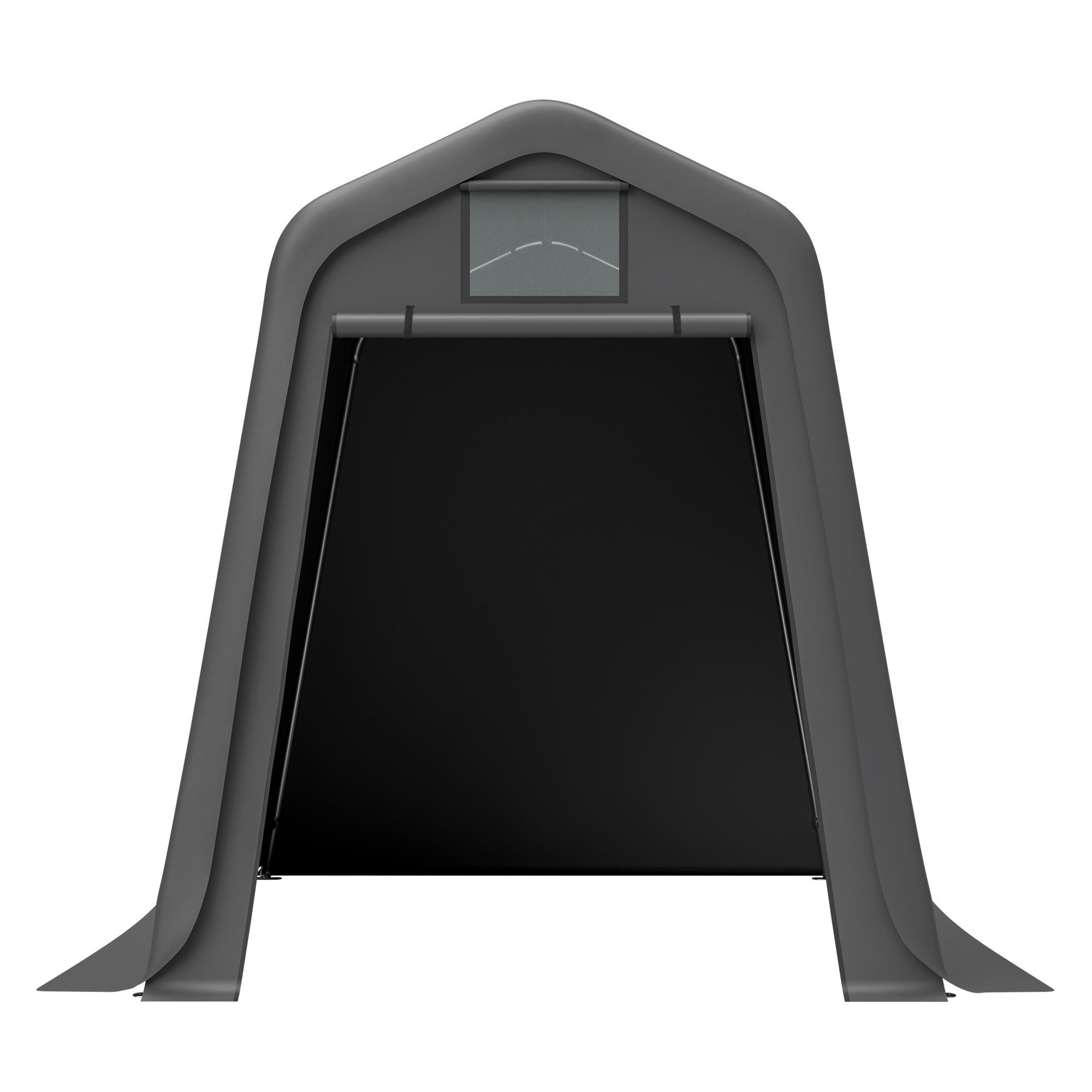 MC Star Gerätehaus Aufbewahrungsschuppen 245x183x217cm Grau – Vielseitig als Gerätehaus, Fahrradunterstand oder Carport nutzbar, Wasserdichtes PE-Material