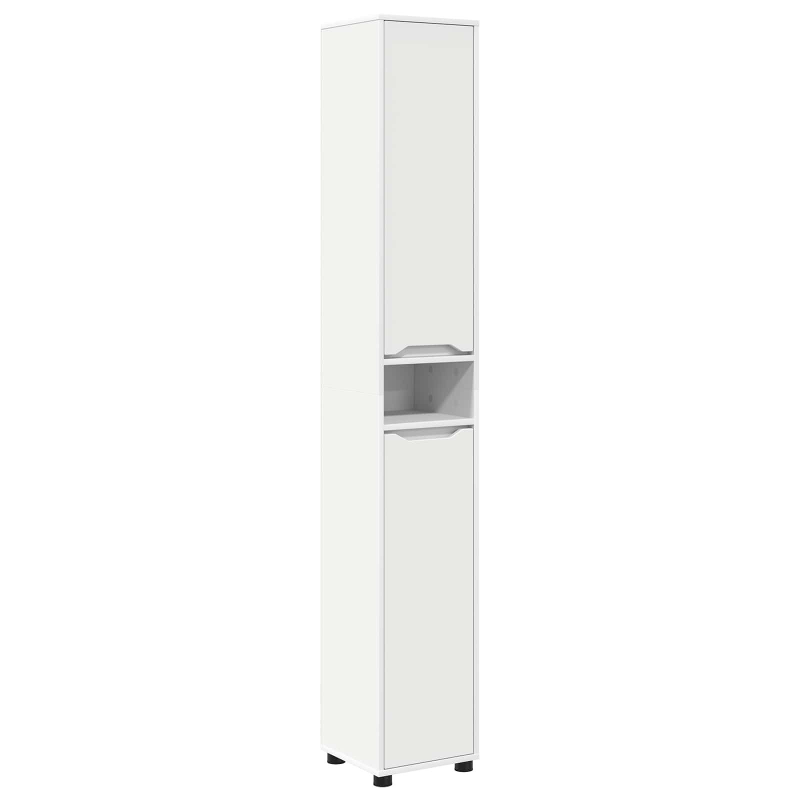 vidaXL Badezimmerspiegelschrank Badezimmerschrank Weiß 30,5 x 30 x 195 cm Holzwerkstoff (1-St)