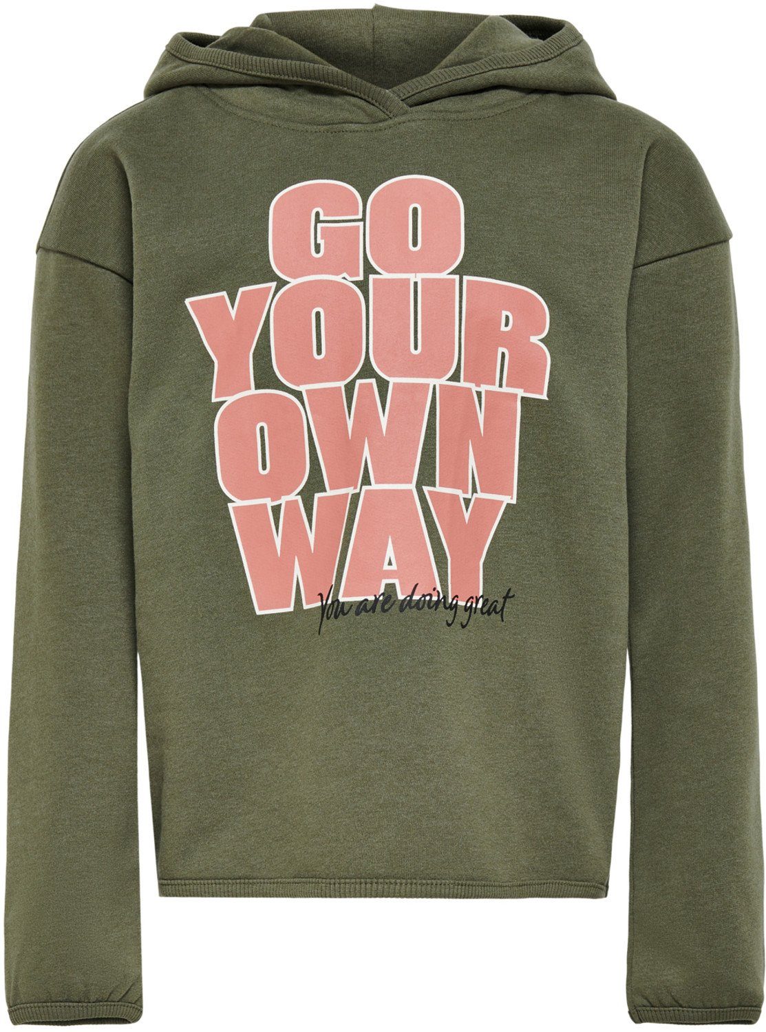 ONLY Kids Mädchen Sweatshirt KOGSANNE - Langarm Sweat Mit Print
