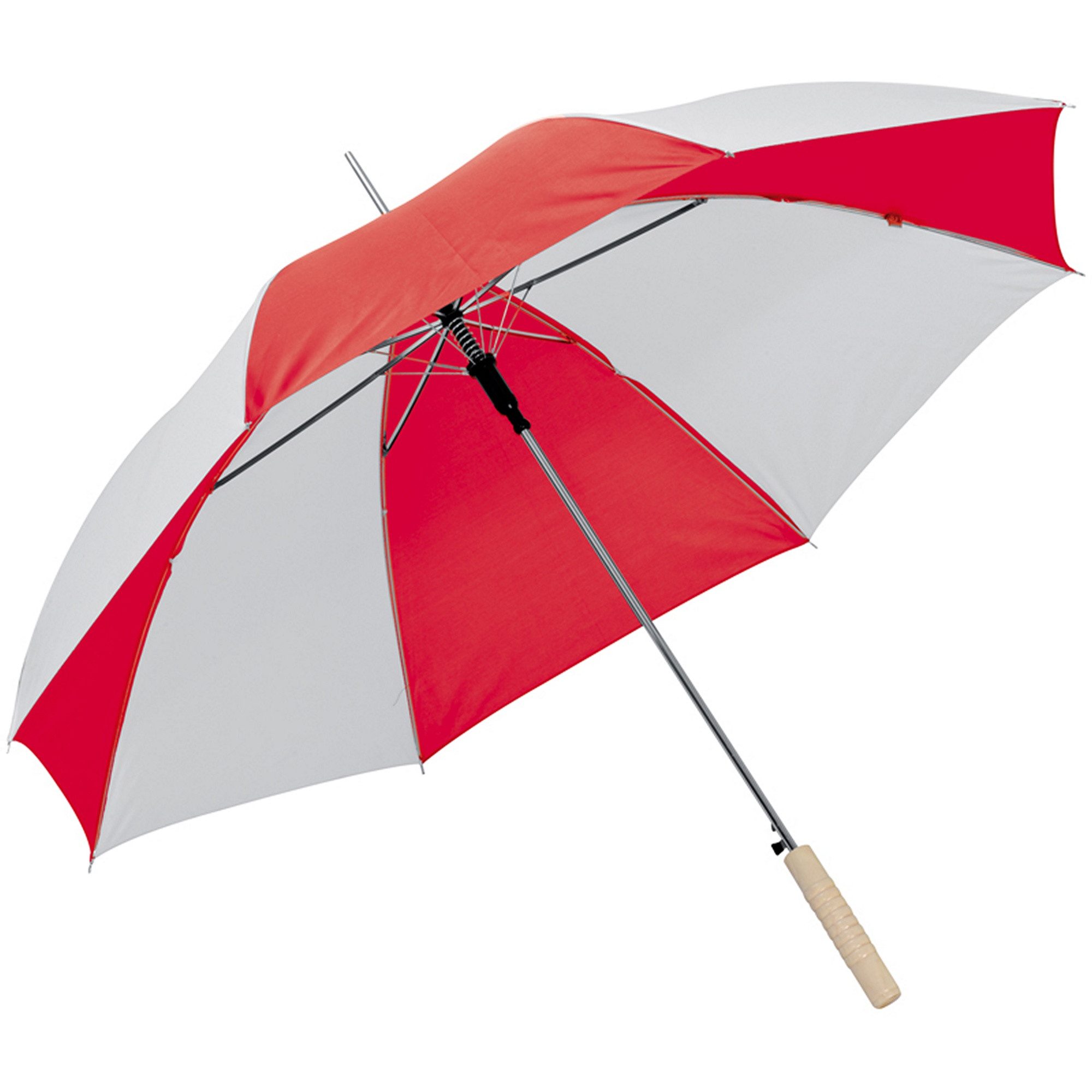Macma Stockregenschirm Automatik-Regenschirm / Farbe: weiss-rot günstig online kaufen