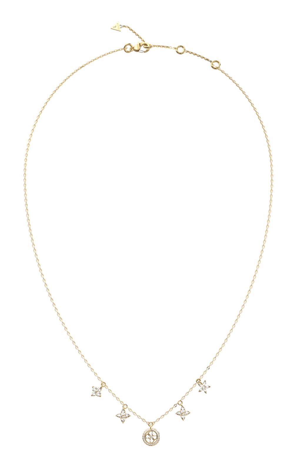 Guess Gliederkette 16-18" Flower Charms Necklace