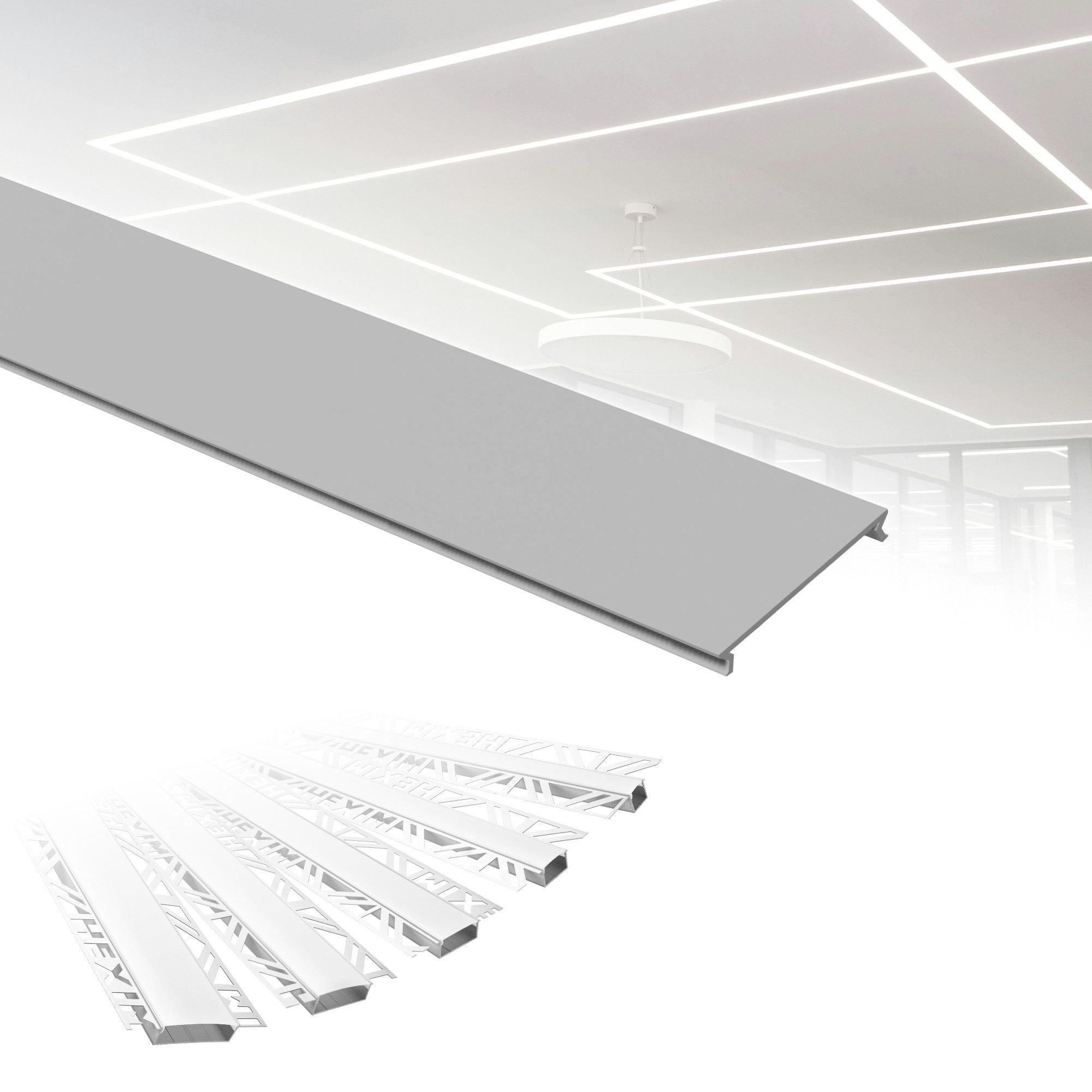 Hexim LED-Stripe-Profil 2m Trockenbauprofil Alu LED günstig online kaufen