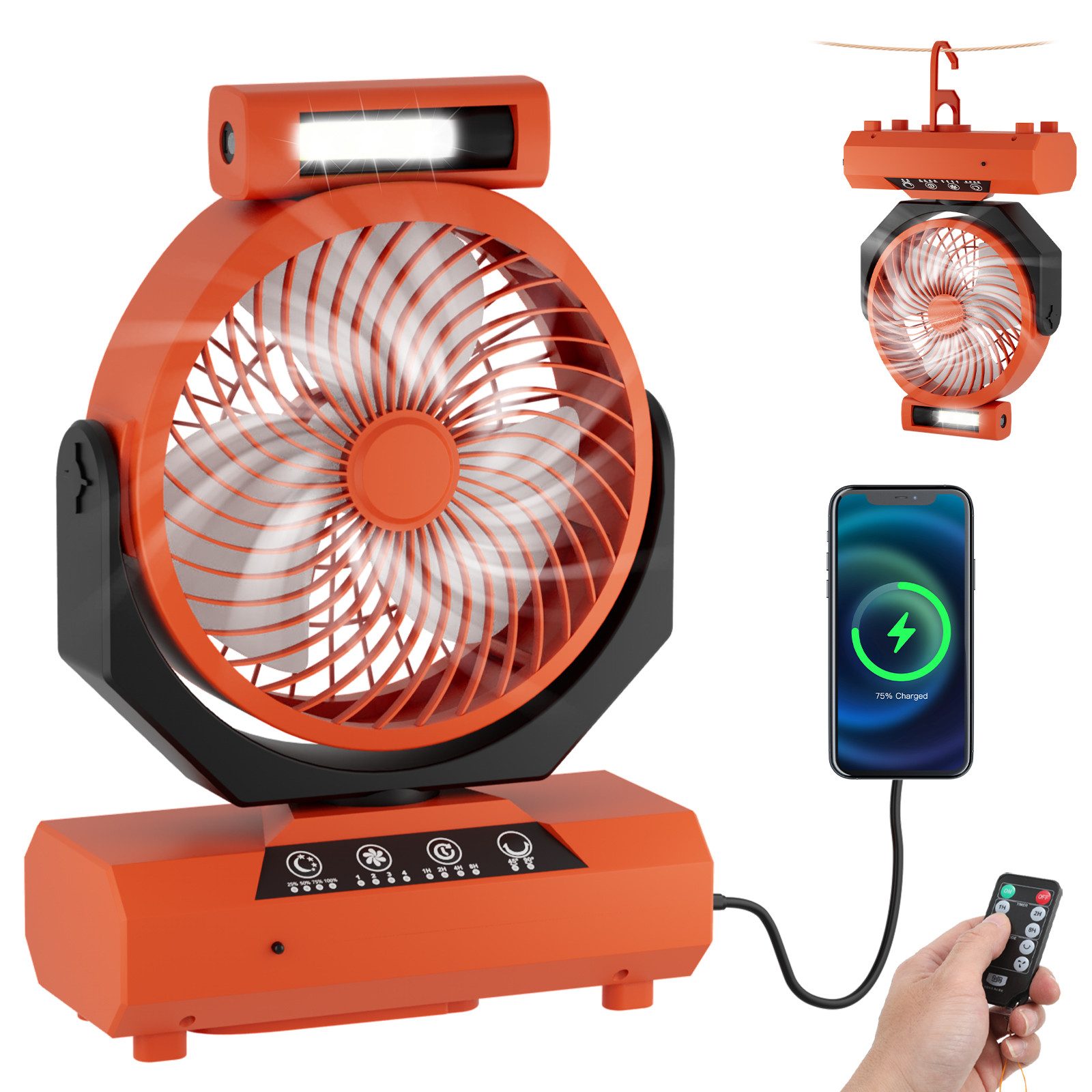 Clanmacy Standventilator Camping Ventilator Multifunktionales 2in1