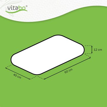 Vitabo Nackenkissen Vitabo weiches Kopfkissen, ergonomisches Kissen aus Memory-Schaum und Viskose-Bezug aus Bambus-Fasern, Nackenkissen für Seitenschläfer aus Viscoschaum, 60 x 40 cm, 1-tlg.