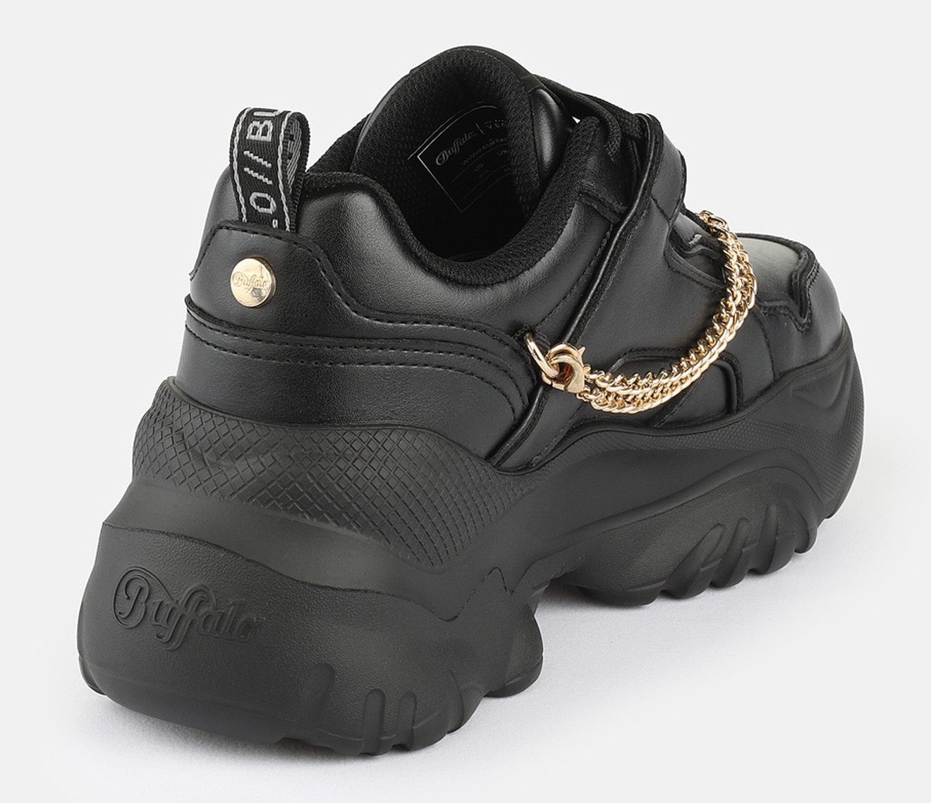 Buffalo Bliss Chain Plateausneaker Halbschuh, Schnürschuh, Chunky Sneaker mit Zierkette