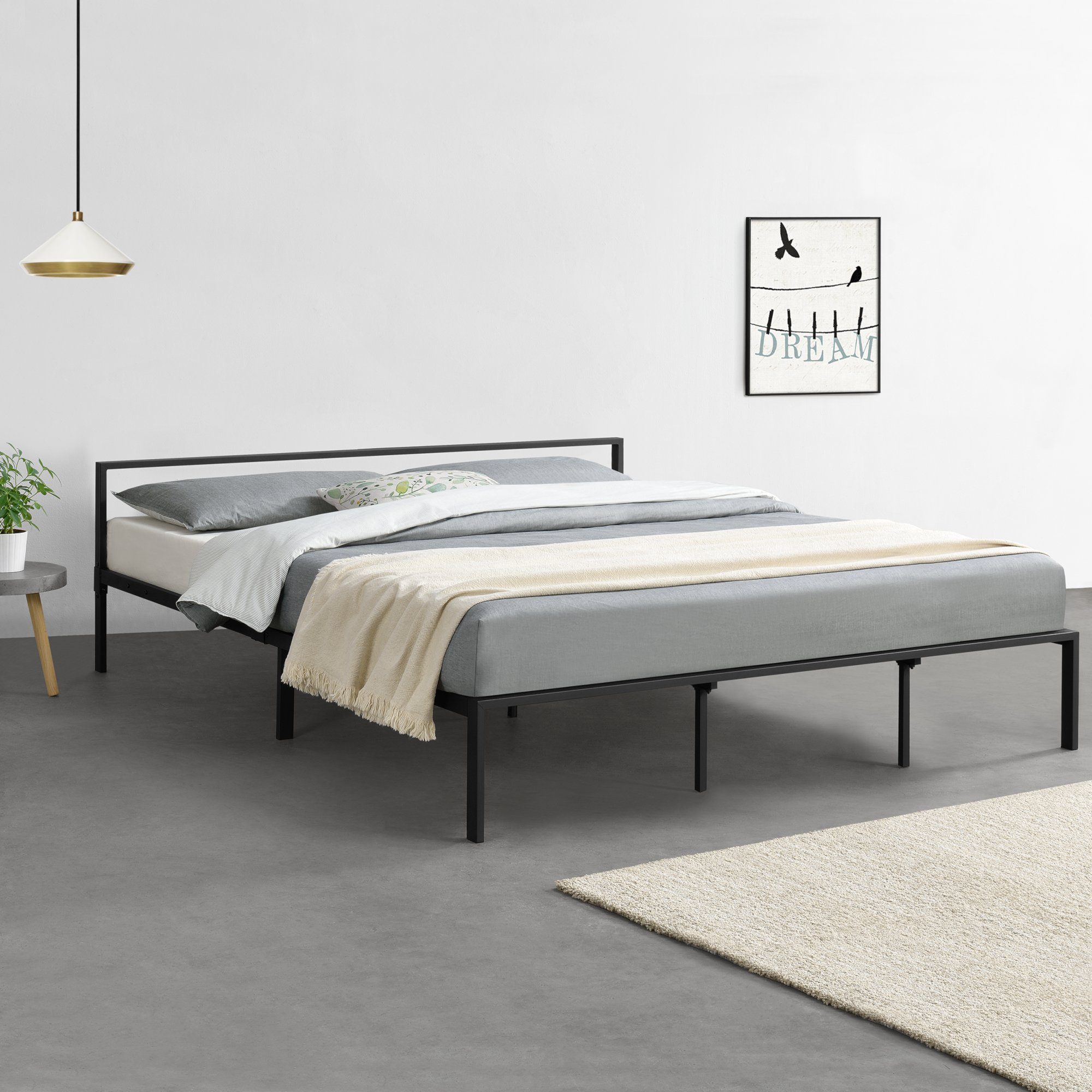 en.casa Metallbett, »Imatra« Bettgestell 180 x günstig online kaufen
