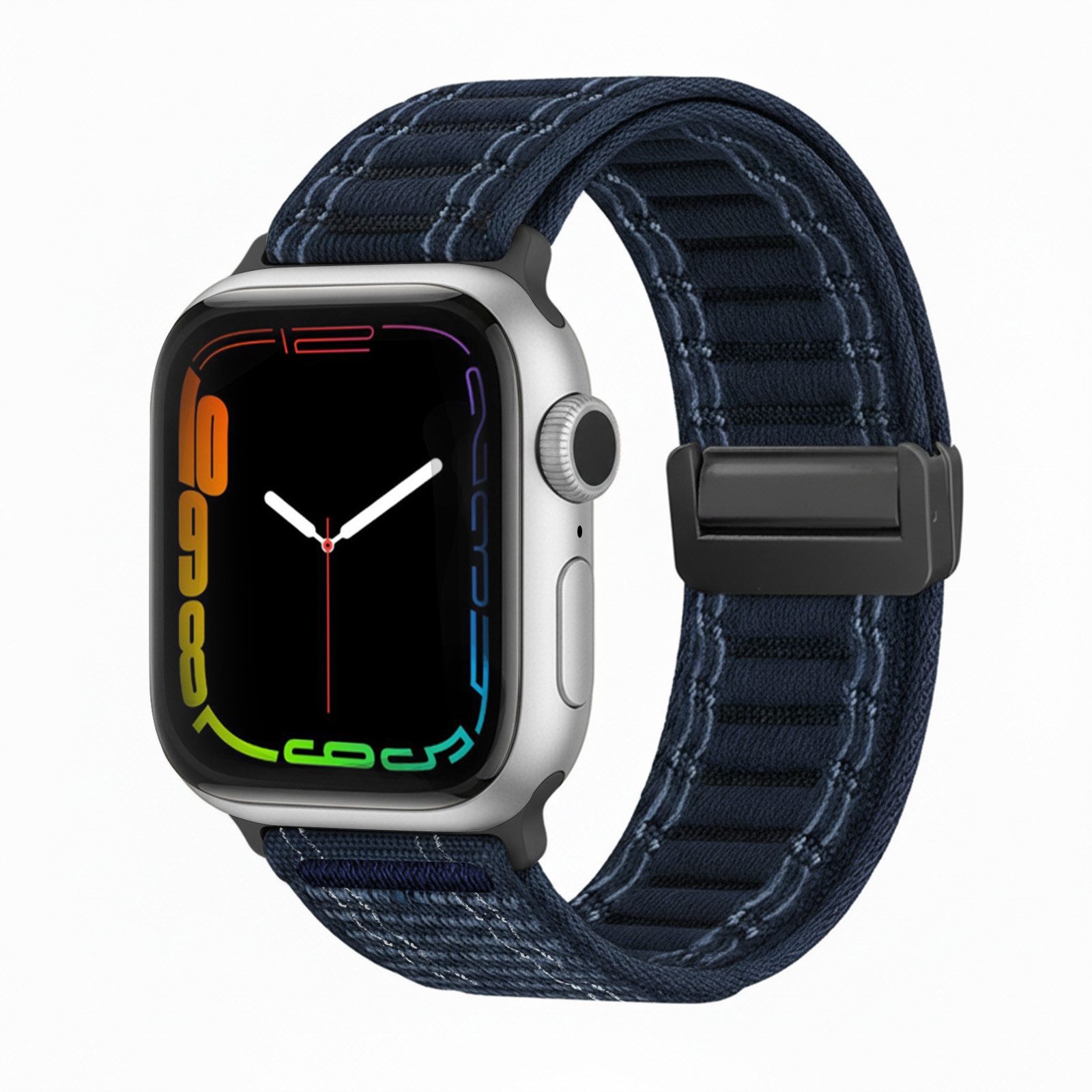 Tec-Expert Smartwatch-Armband für Apple Watch Series 3 42 mm Armband Ersatz Wechsel Band, Nylon Textil mit Magnetverschluss, stufenlos Verstellbar atmungsaktiv