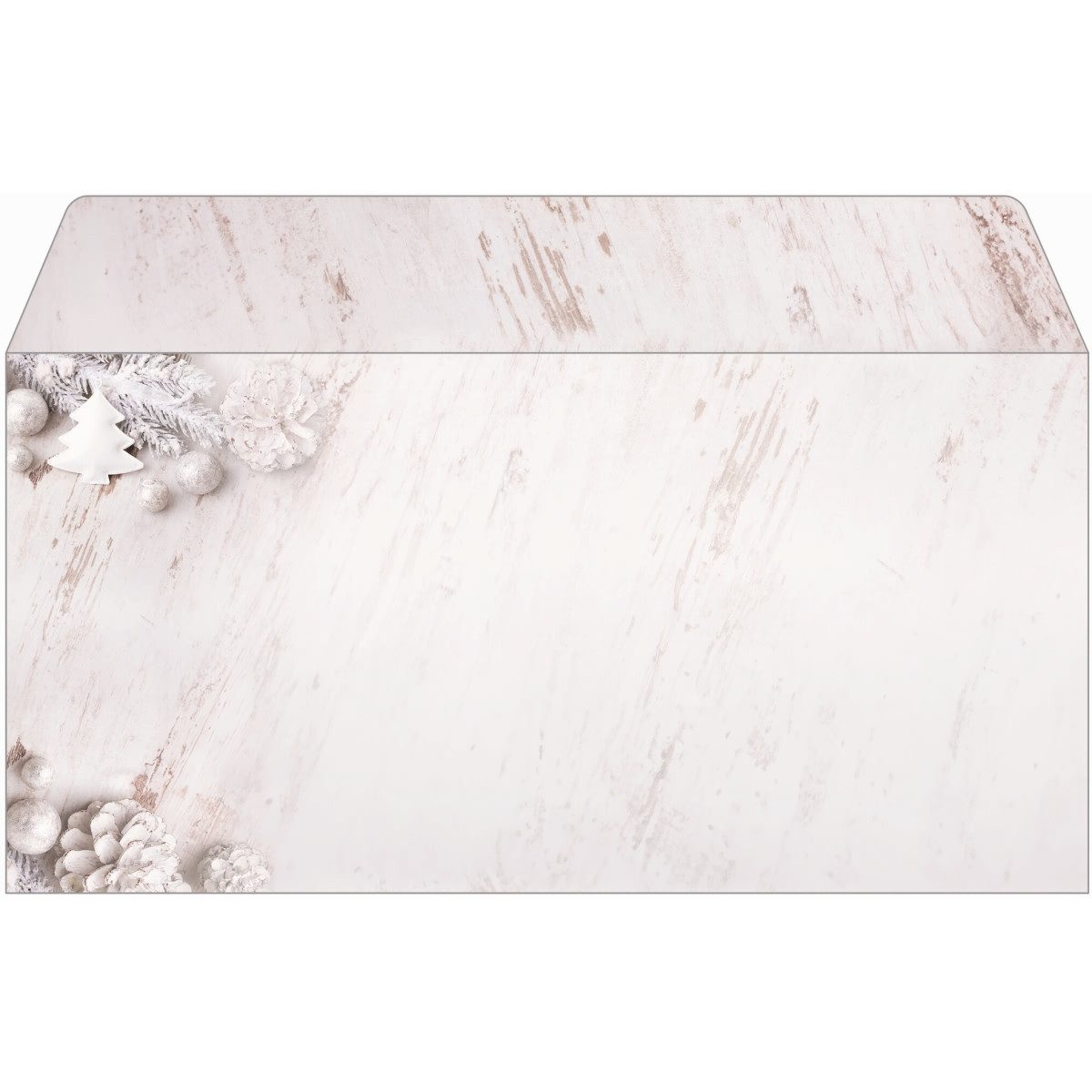 Sigel Briefumschlag Weihnachtsumschlag DIN lang 90g 25 Stück Rustic White