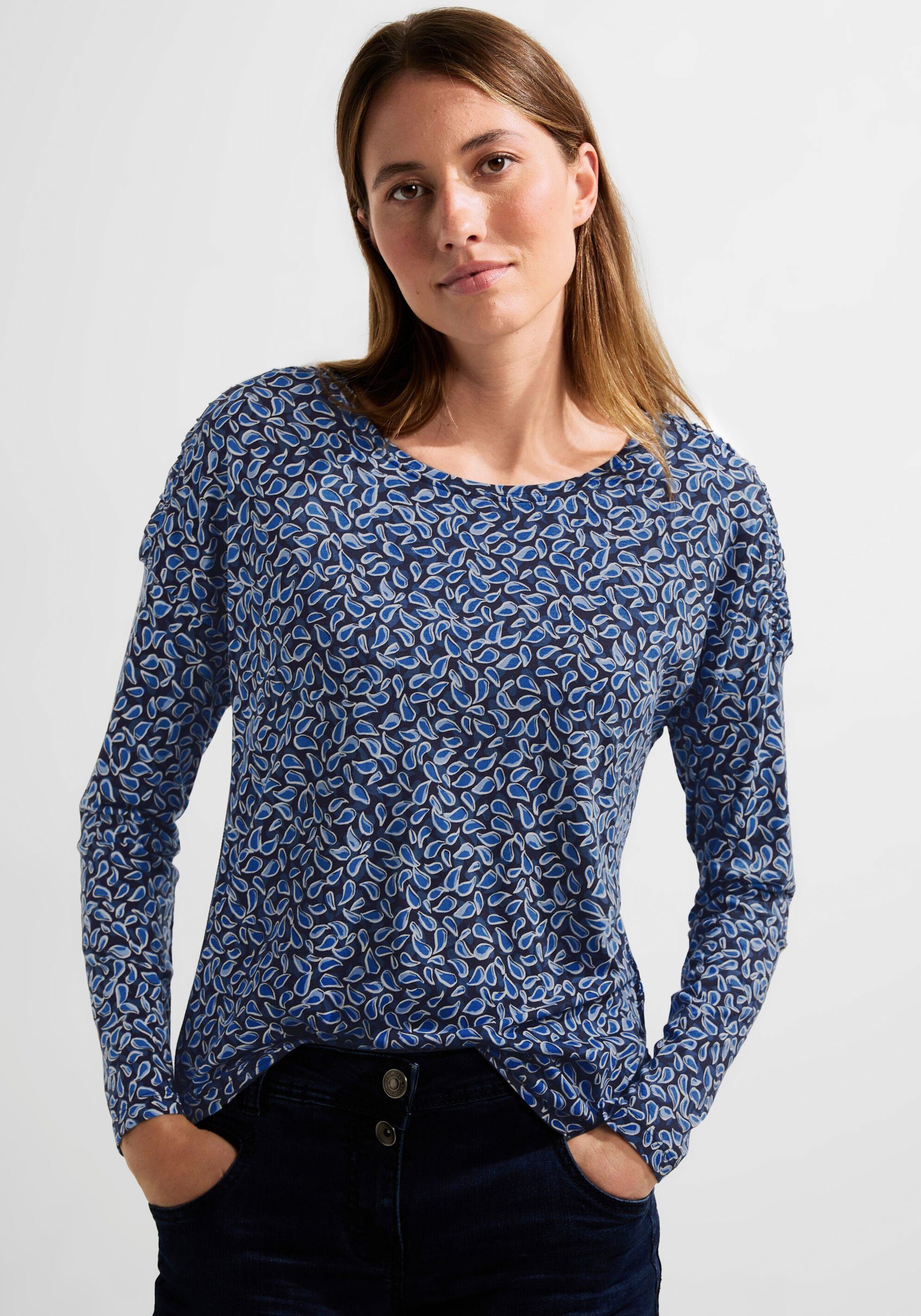 Cecil Langarmshirt mit Paisley-Muster, Dieses hochwertige und angenehm  sitzende Shirt ist ein echter Blickfang