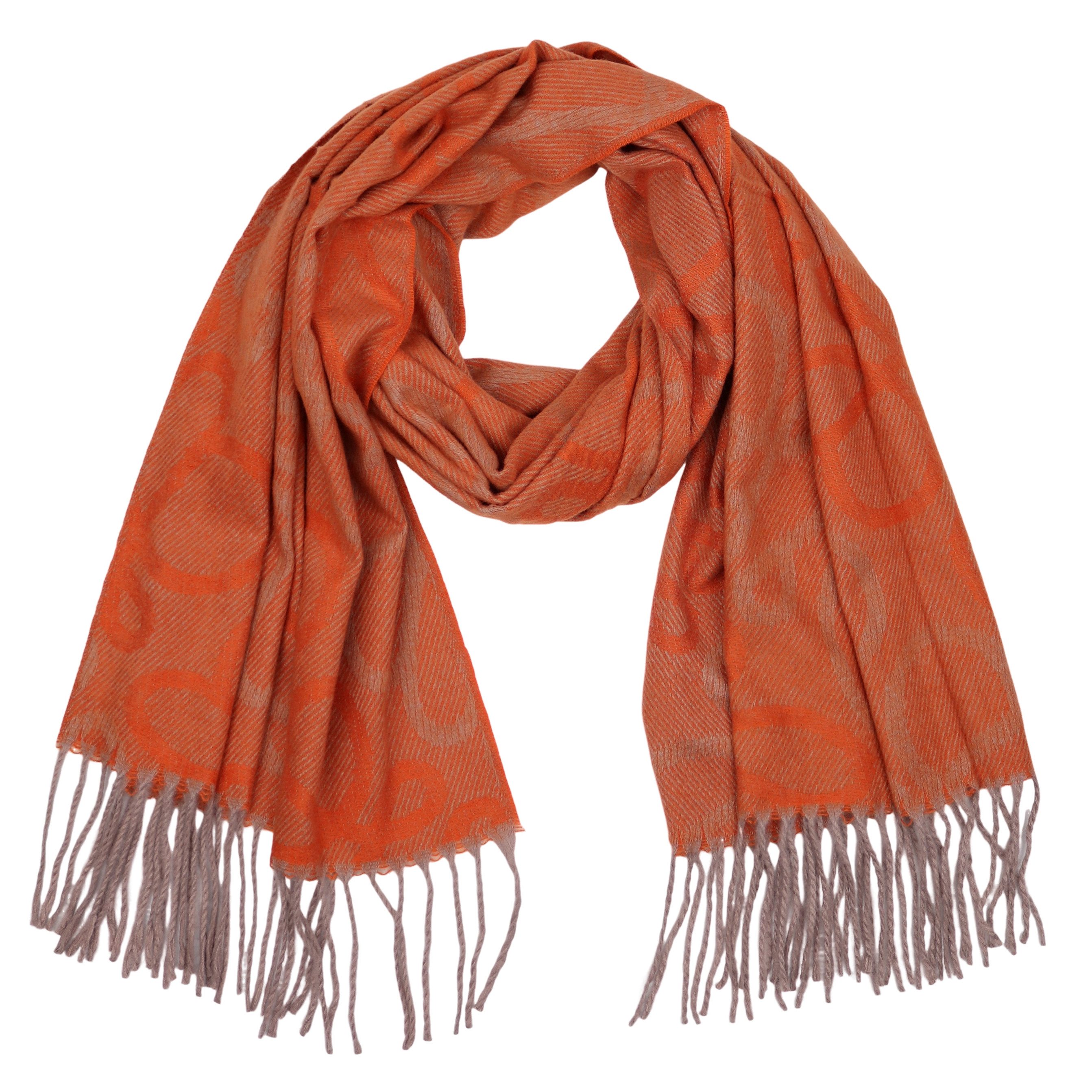 MIRROSI Modeschal weicher und warmer Schal Unendlich mit Fransen, 70x180cm, (angesagtes Muster; ca. 250 Gramm; Neue Kollektion Herbst/Winter 2025), Damen Halstuch ideal für Herbst und Winter