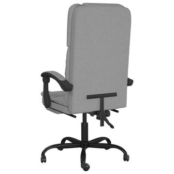 vidaXL Bürostuhl Bürostuhl mit Massagefunktion Hellgrau Stoff Homeoffice Bürosessel
