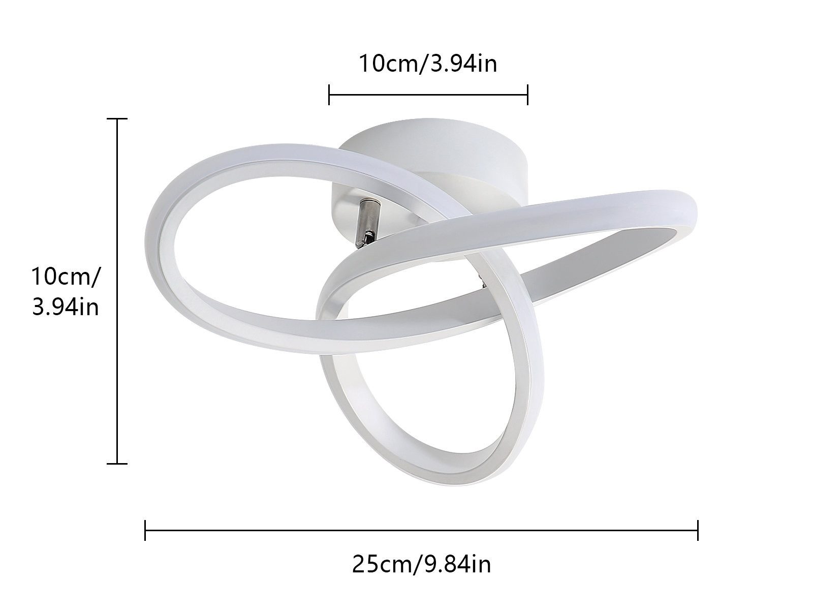Goeco LED Deckenleuchte dimmbar 3000K/4000K/6000K, 16W günstig online kaufen