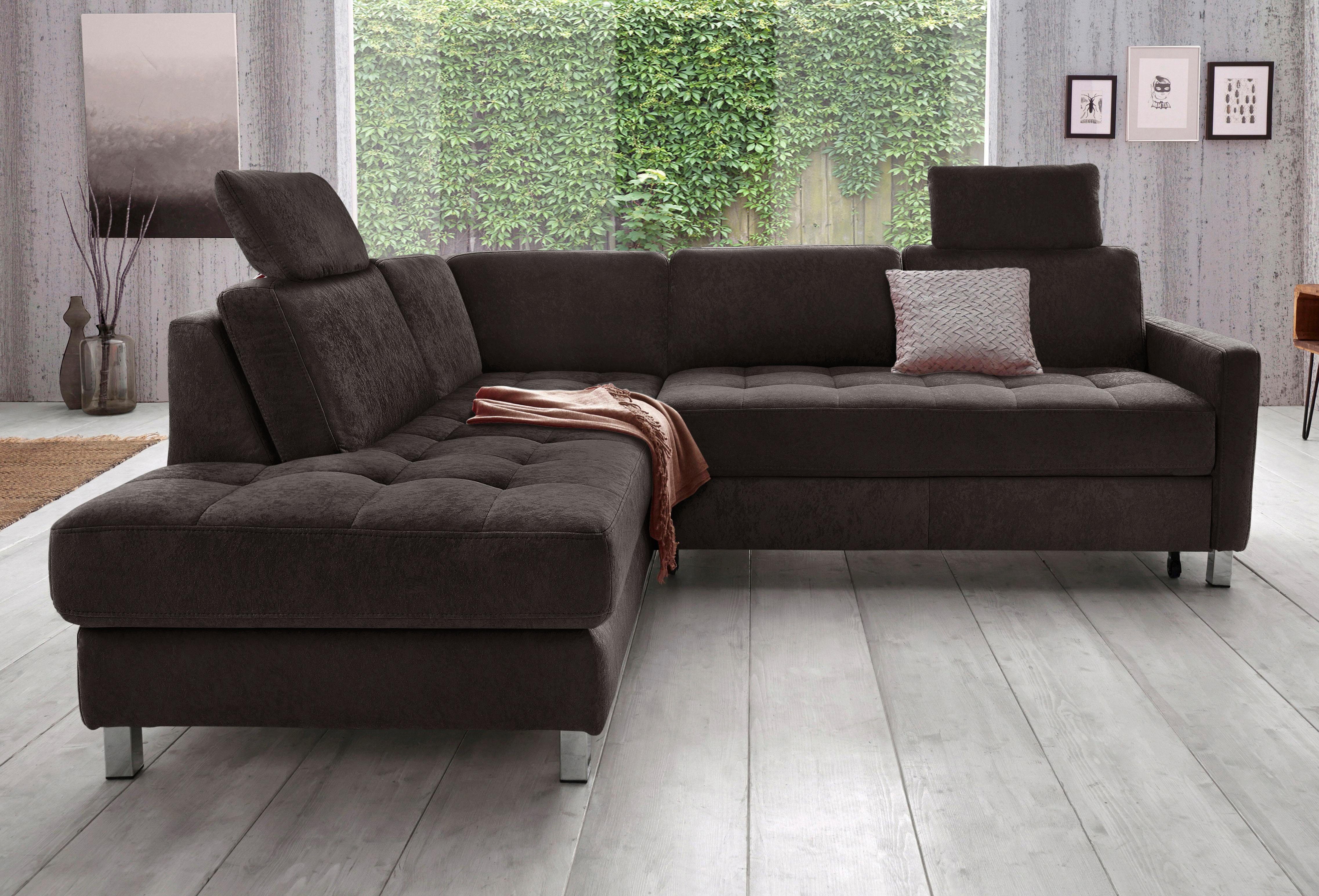 sit&more Ecksofa "Alcatraz L-Form", wahlweise mit Bettfunktion günstig online kaufen