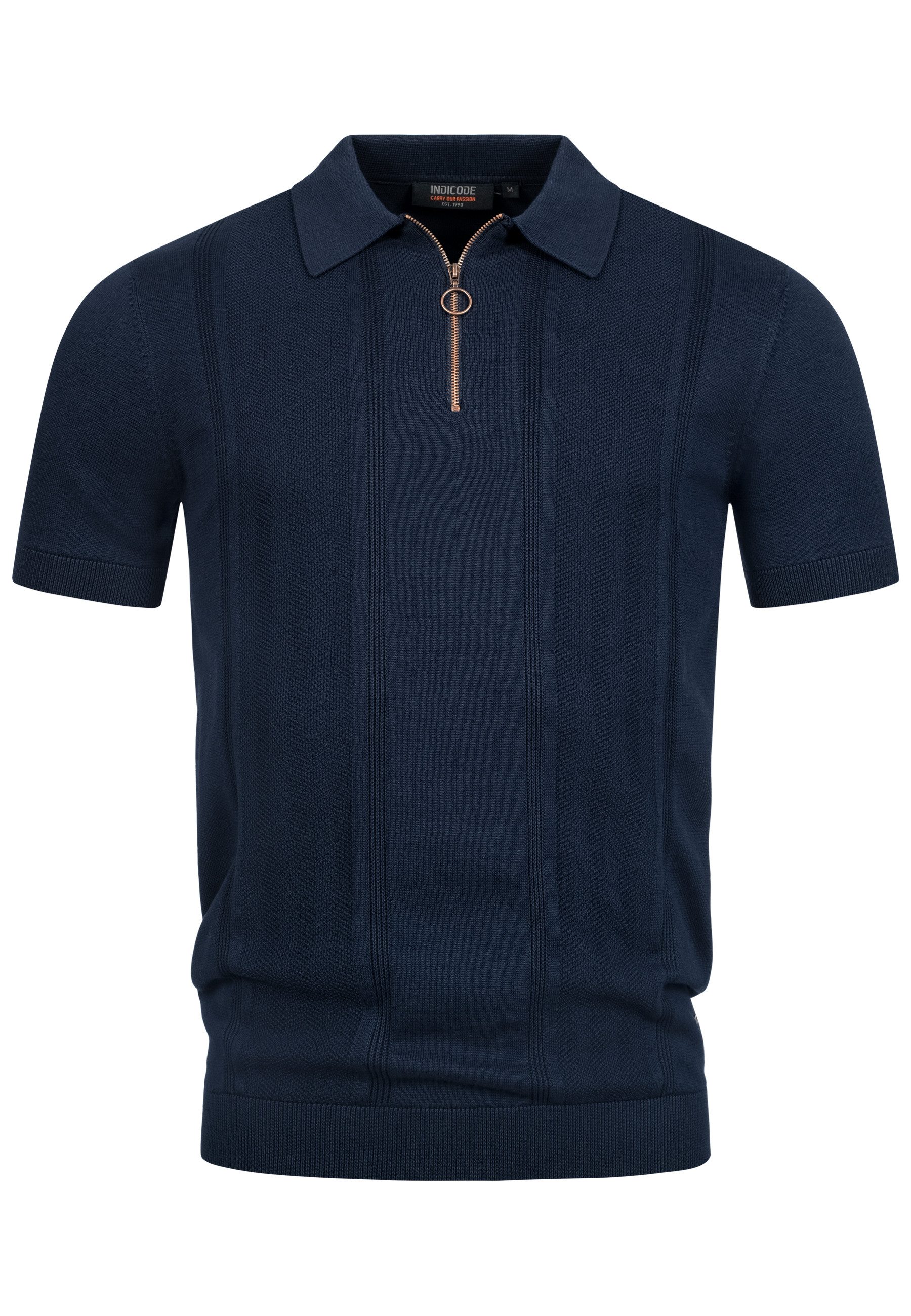 Indicode Poloshirt INSago Kurzarm-Poloshirt mit Reißverschluss günstig online kaufen