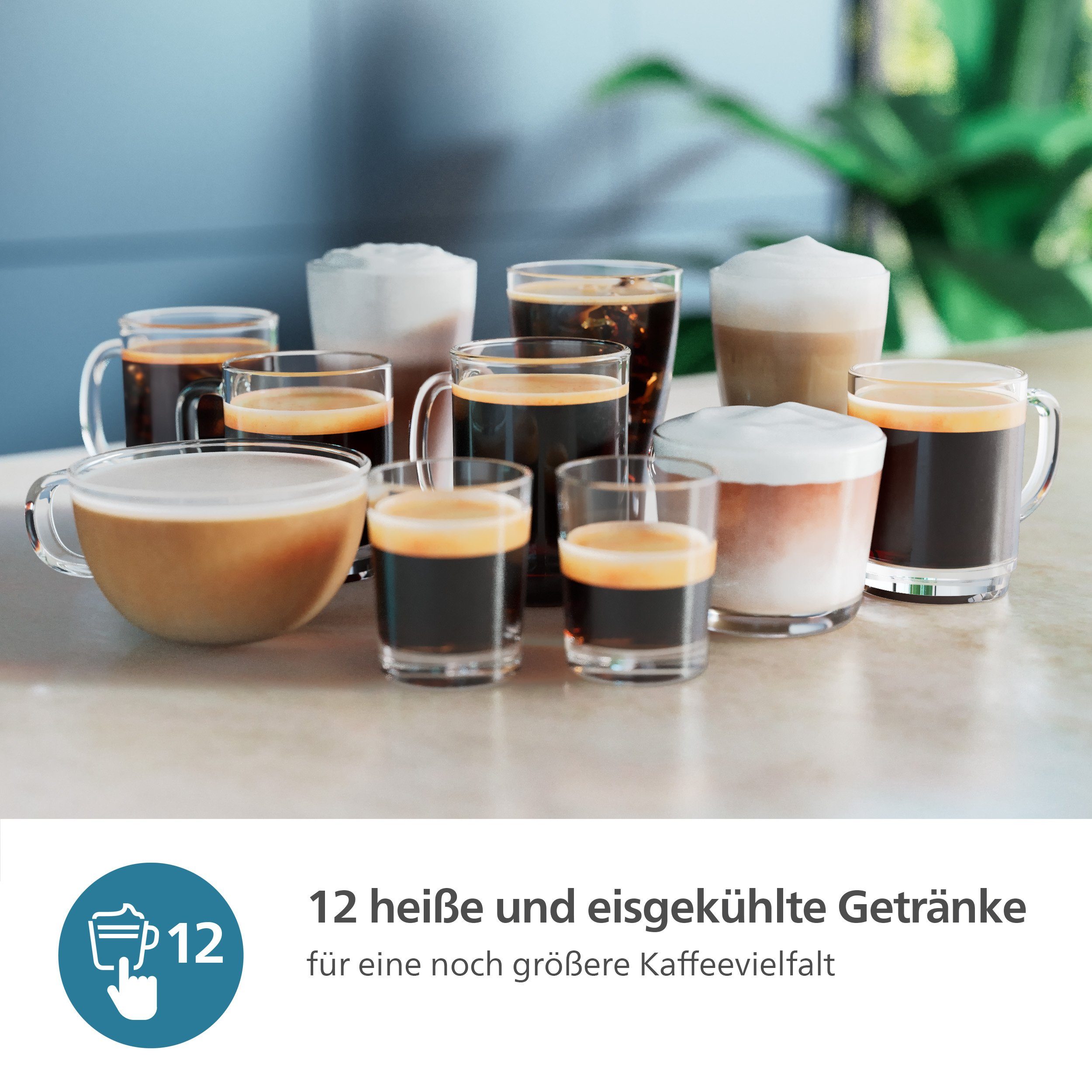 Philips Kaffeevollautomat EP4441/50 4400 Series, 12 Kaffeespezialitäten (heiß oder eisgekühlt), LatteGo-Milchsystem, SilentBrew Technologie – Bild 4 von 5