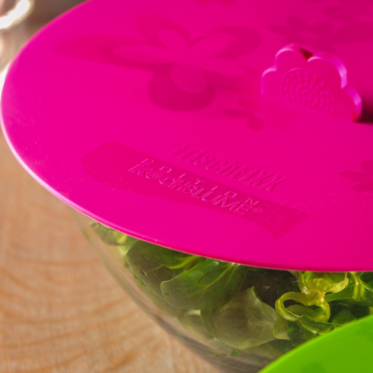 Kochblume mit Saugeffekt pink FrischFIXX, Frischhaltedeckel