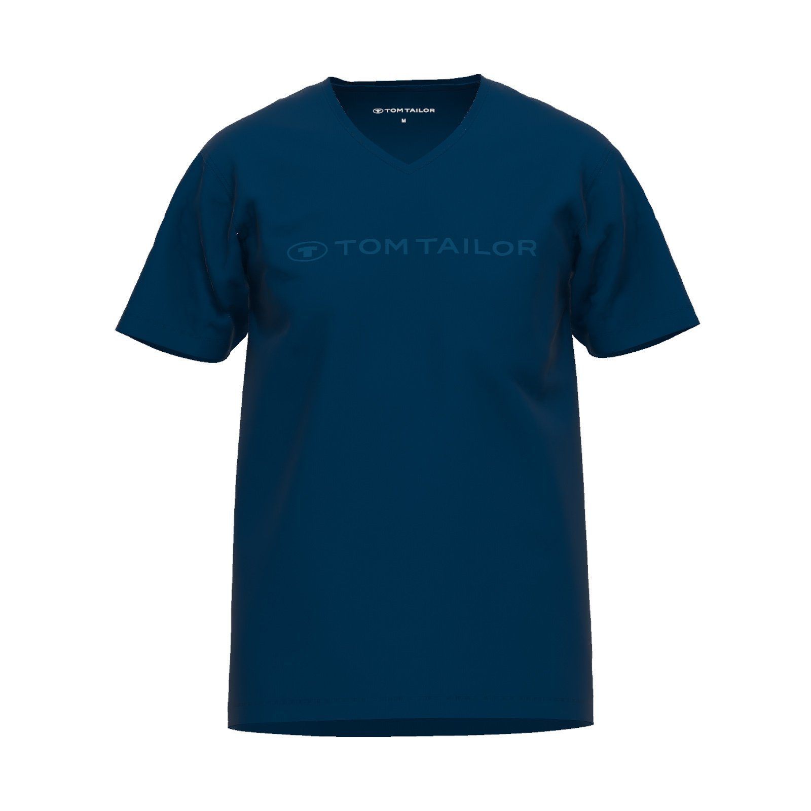 Herren Shirts TOM TAILOR T-Shirt Herren T-Shirt - Kurzarm, V-Ausschnitt, Baumwolle,