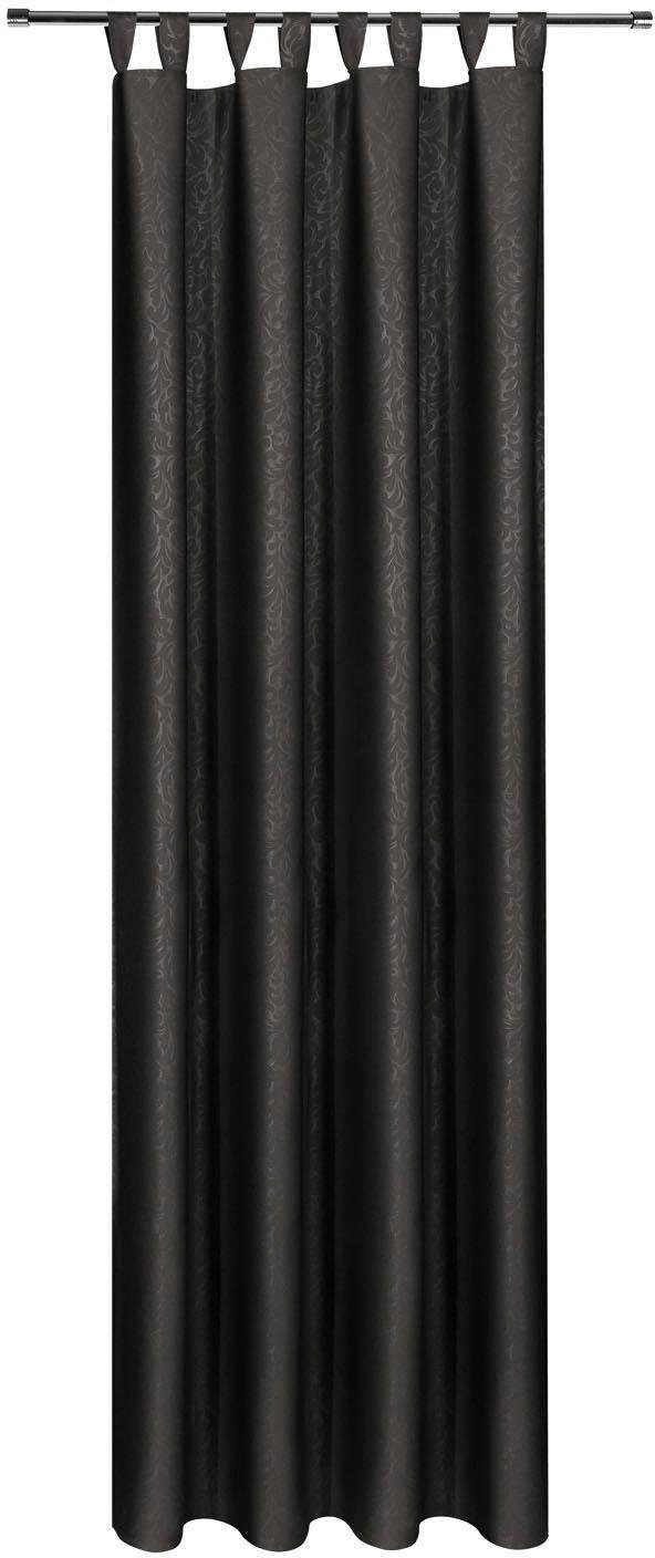Gerster Vorhang Kira (1 St), Schlaufen, abdunkelnd, Wirkware, HxB: 245x140, Deko Schlaufenschal mit Prägedruck