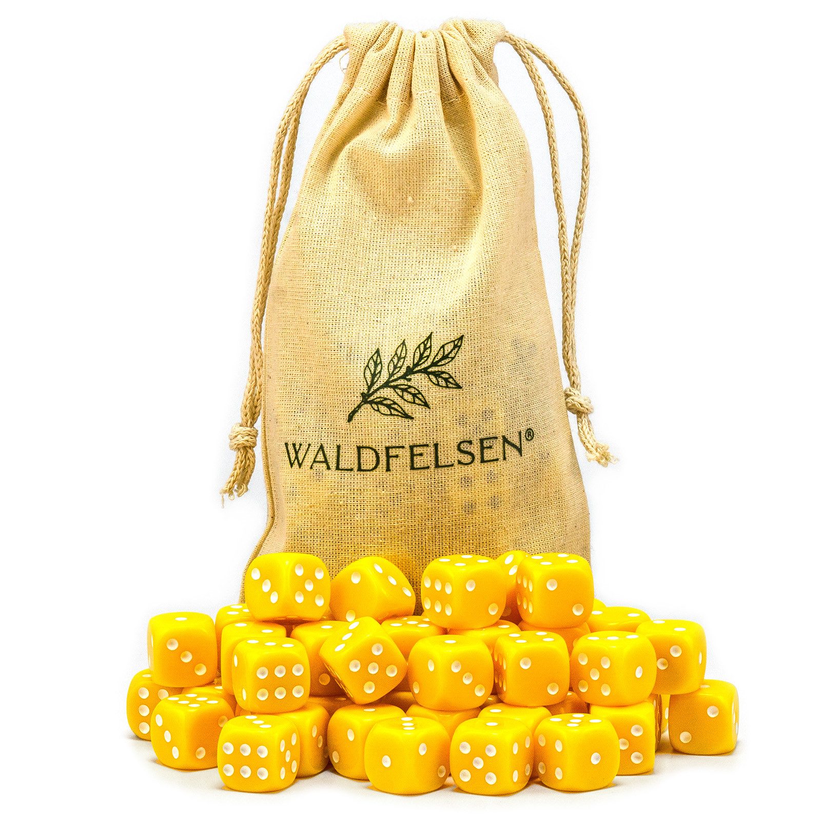 Waldfelsen Spiel – 2-50 Stk Standard Spielwürfel 16 mm Acrylwürfel Würfel bunt, Spielmaterial, Verschiedene Farben
