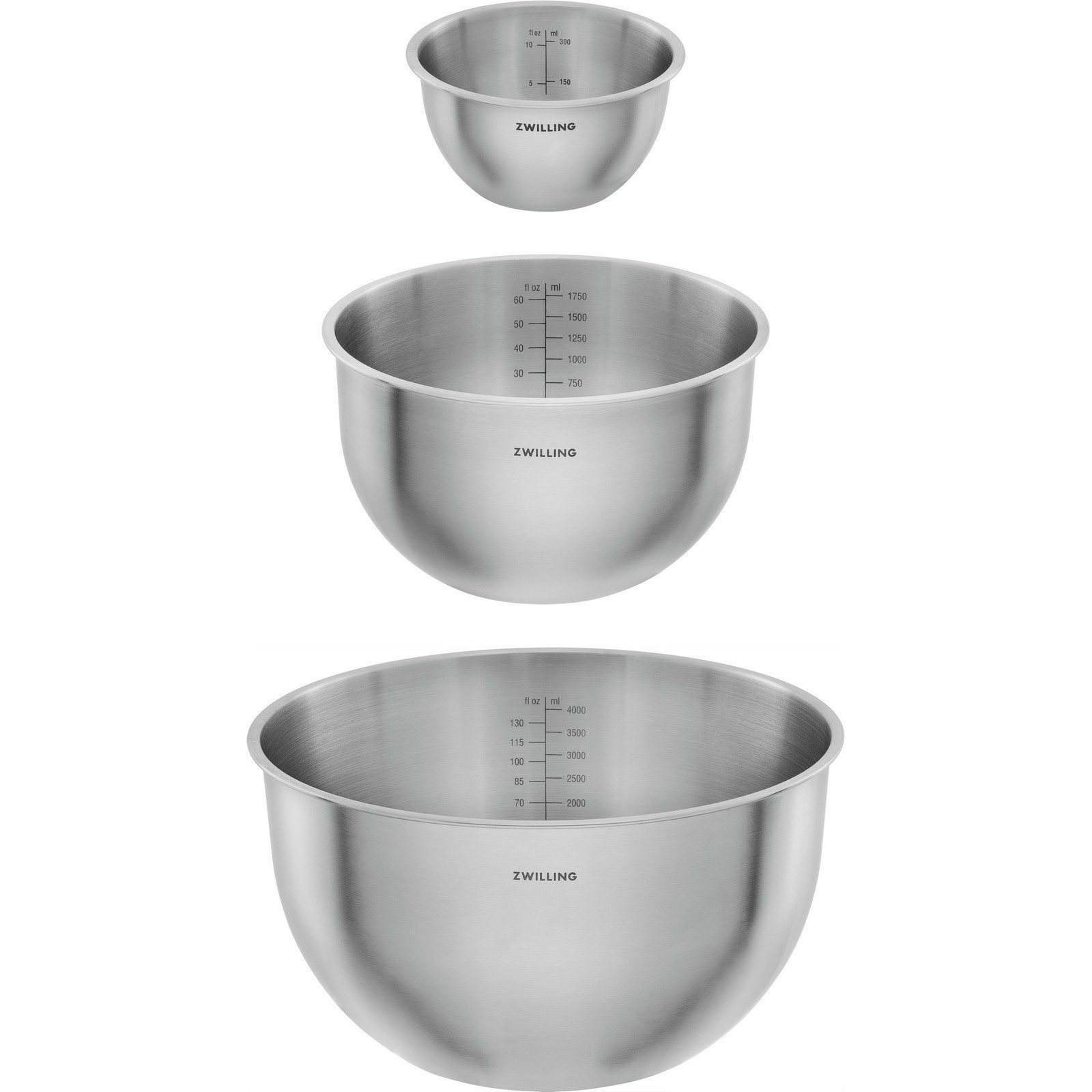 Zwilling Schüssel Fresh & Save Bowls, Edelstahl, (3-tlg), Edelstahl