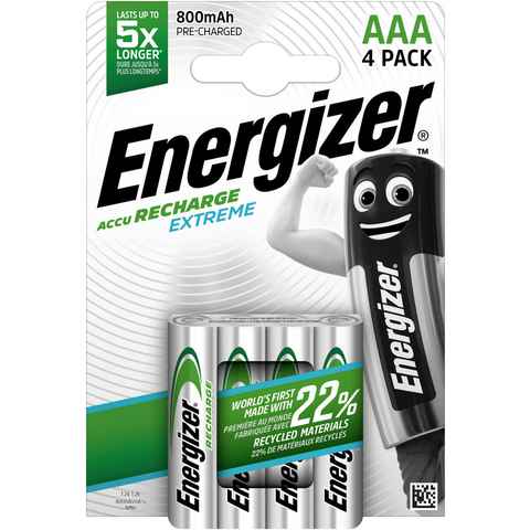 Energizer 4er Pack Akku Extreme Akku Micro 800 mAh (1,2 V, 4 St)