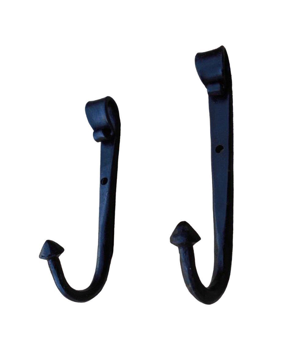 Deko-Impression Wandhaken Haken-Set 2 Stück geschmiedete sehr stabile Wandhaken Eisen Landhaus, (2-St)