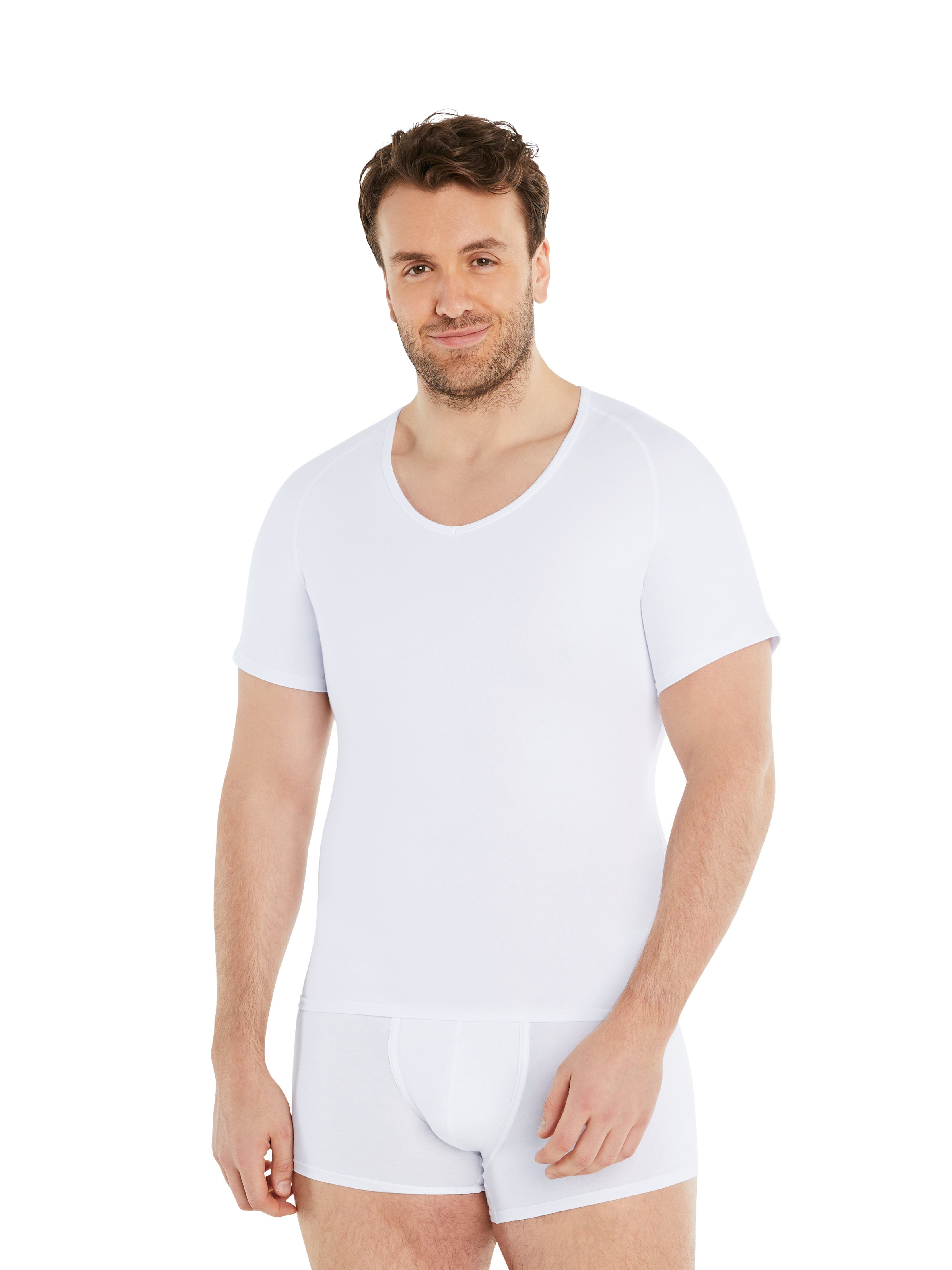 Shapinghemd mit starker Kompression - Kurzarm Shirt Herren mit Bauchweg Effekt