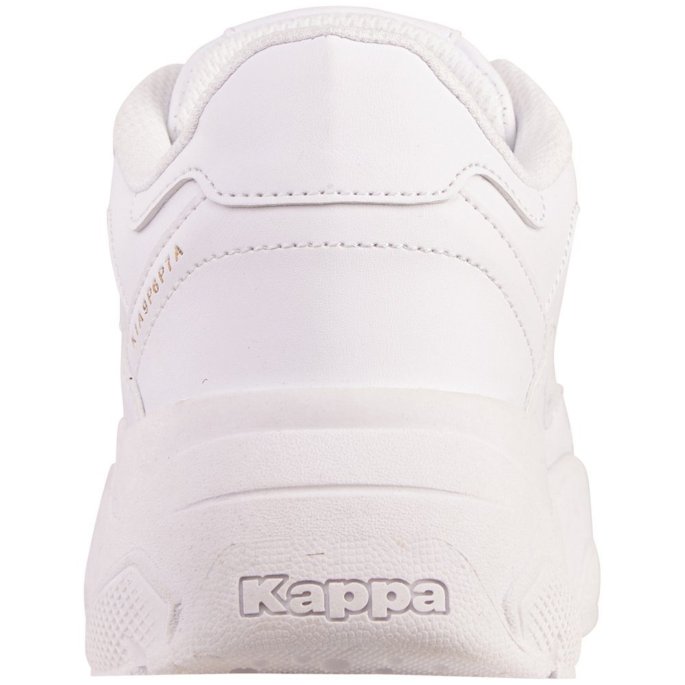 aus Obermaterial Sneaker pflegeleichtem Kappa white-gold -