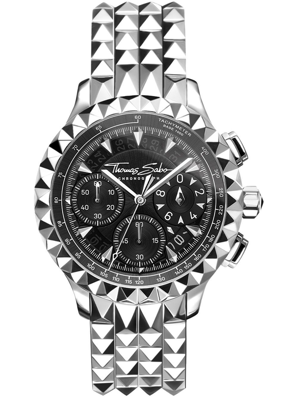 THOMAS SABO Quarzuhr Thomas Sabo WA0358-201-203 Rebel at Heart Chronograph Herrenuhr Thomas Sabo WA0358-201-203 Rebel at Heart Chronograph Herrenuhr