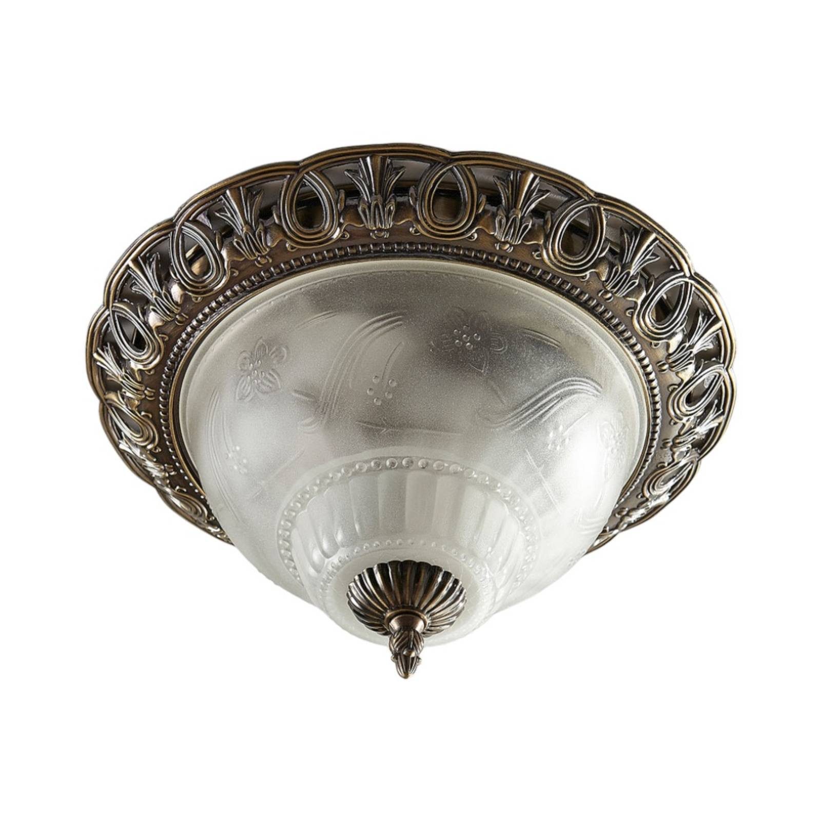 Lindby Deckenleuchten Anni, Glas Bronze IP20, 2 x 10 W