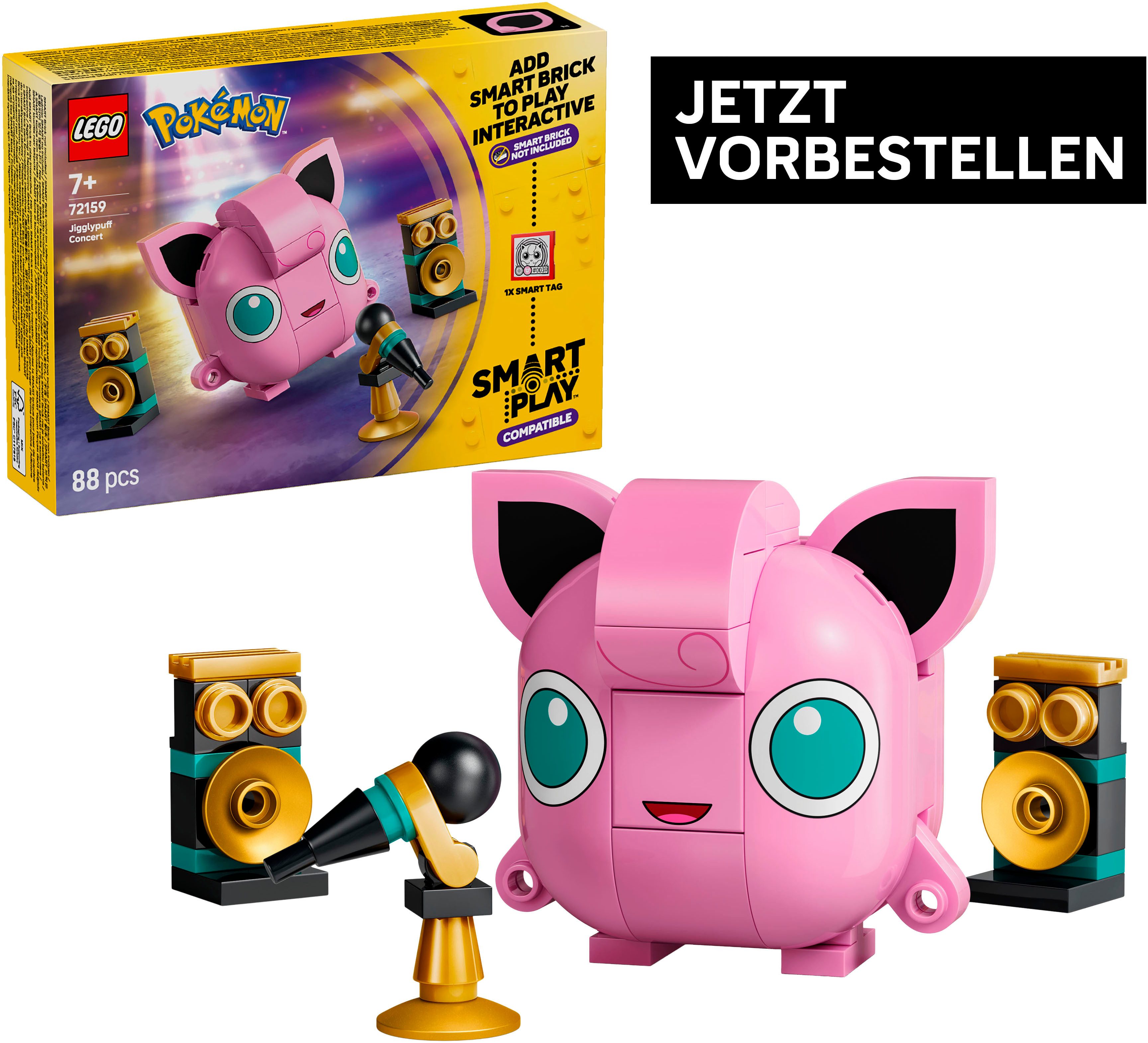 LEGO® SMART Play: Pummeluff-Konzert (72159), LEGO Pokémon Konstruktionsspielsteine, (88 St), Mit SMART Brick kombatibel (nicht enthalten)