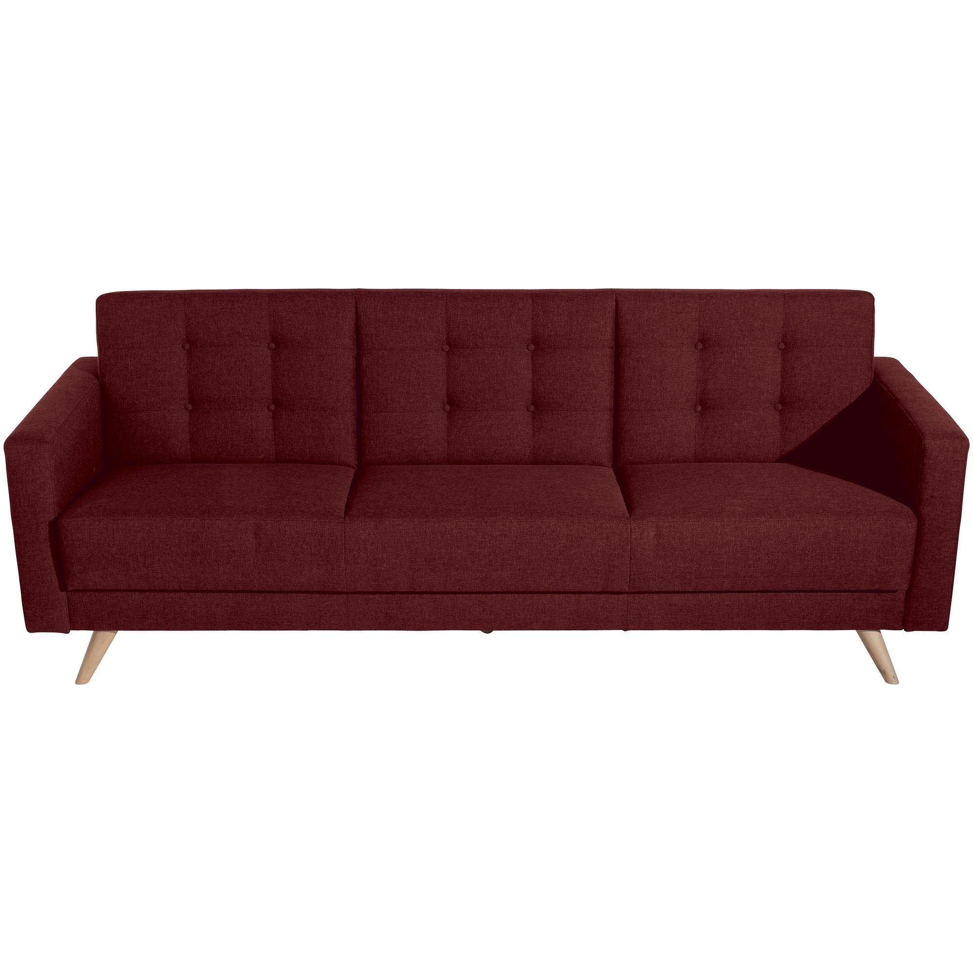 hochwertig aufm Sofa 58 Sitz verarbeitet,bequemer Flachg, Teile, Kessel Bezug Kostenlosem Karisa mit 3-Sitzer Bettfunktion inkl. 1 Sparpreis Sofa Versand