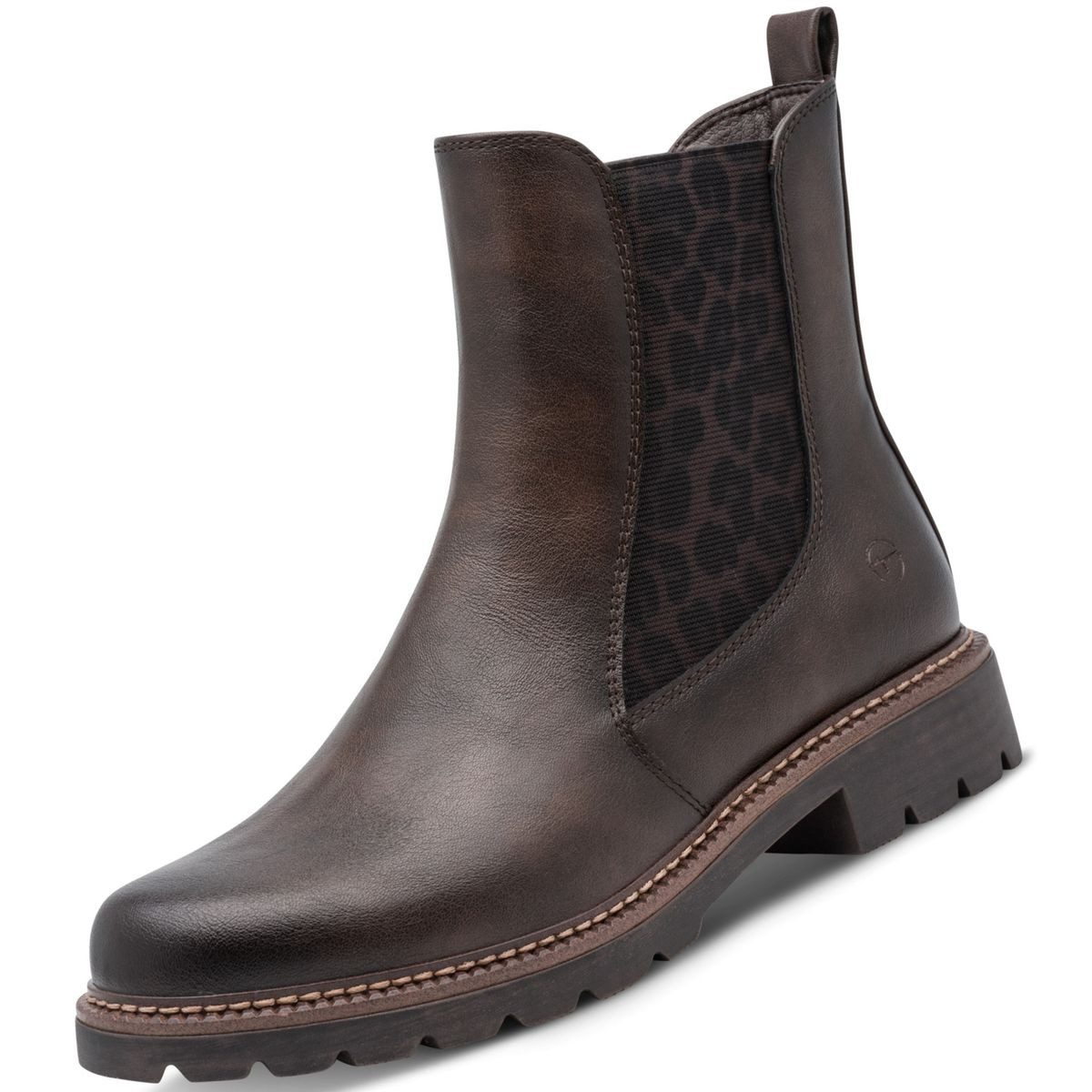 Tamaris 1-25483-45/369 Stiefelette Klassischer Chelsea Boot mit modischem Leoprint