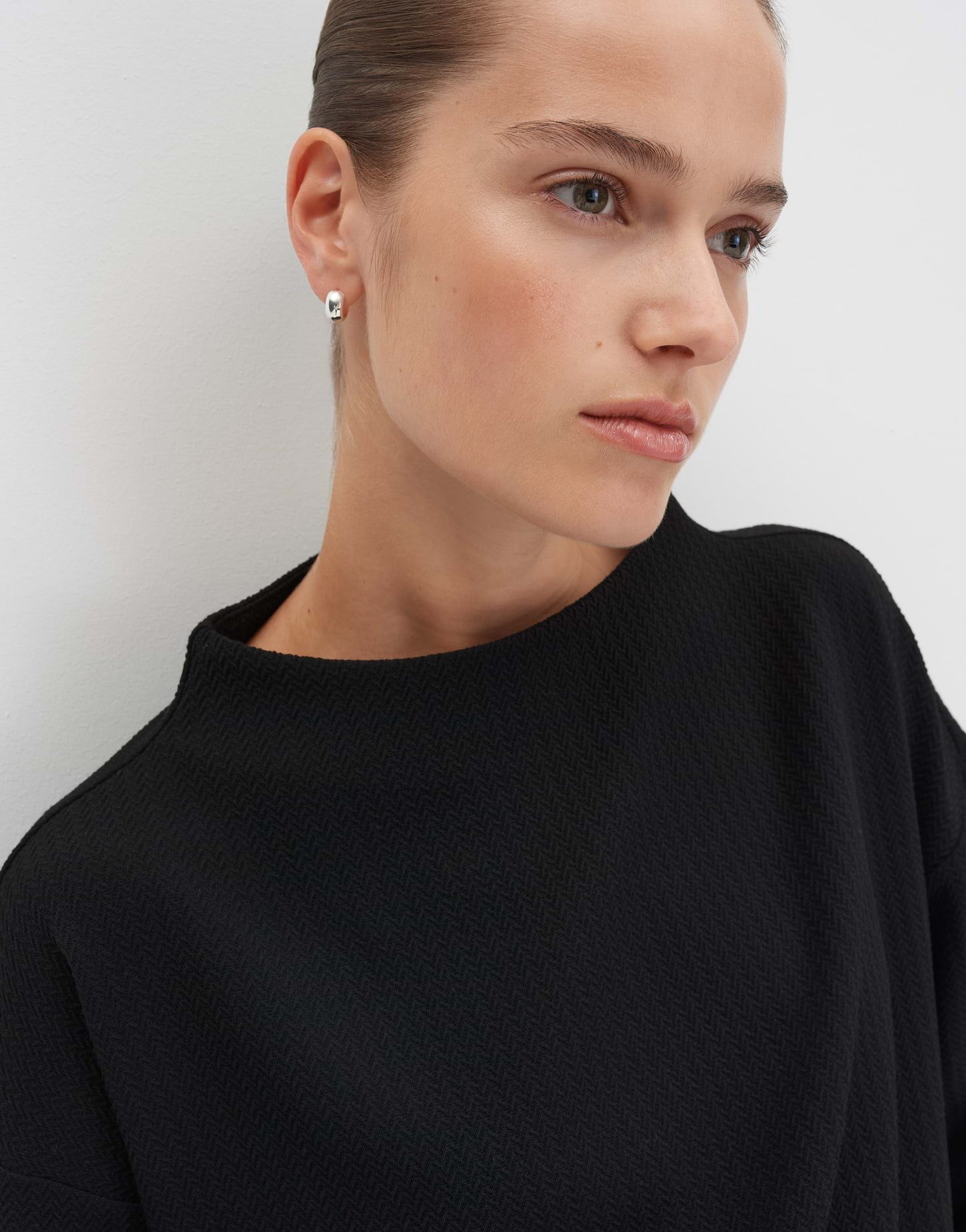 someday 3/4-Arm-Shirt KELBY Regular mit Fischgratstruktur lockere Passform, gerader Schnitt, Fischgrat Muster
