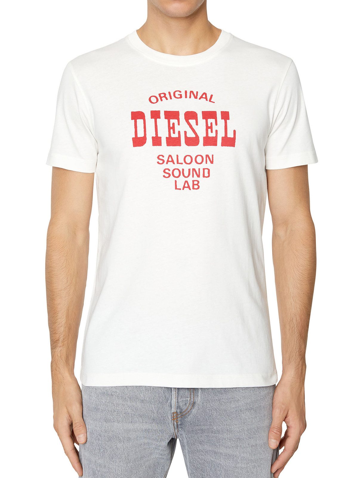 Diesel Rundhalsshirt Slim Fit - Weiß günstig online kaufen