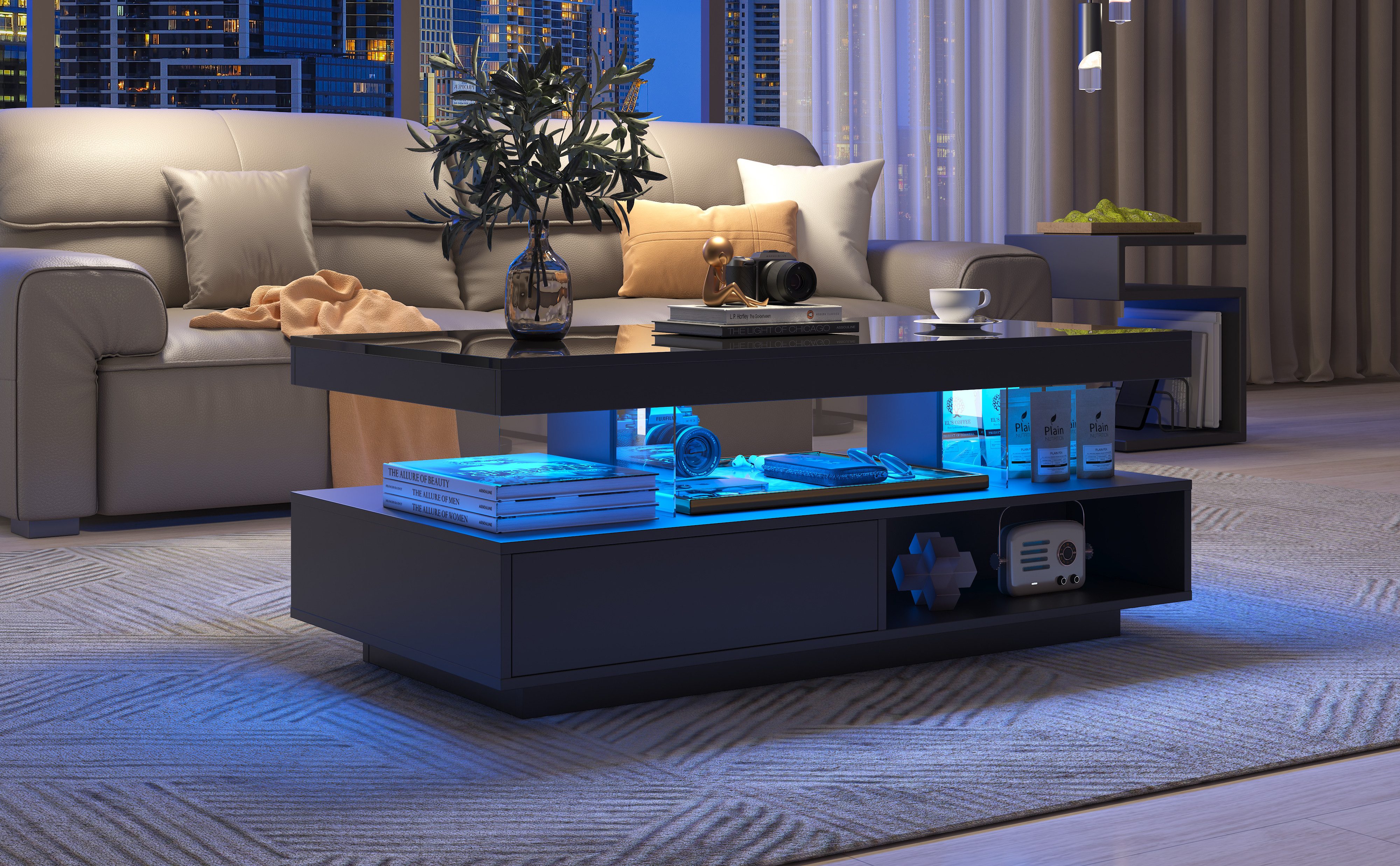 REDOM Couchtisch Kaffeetisch Beistelltisch Sofatisch Wohnzimmertisch günstig online kaufen