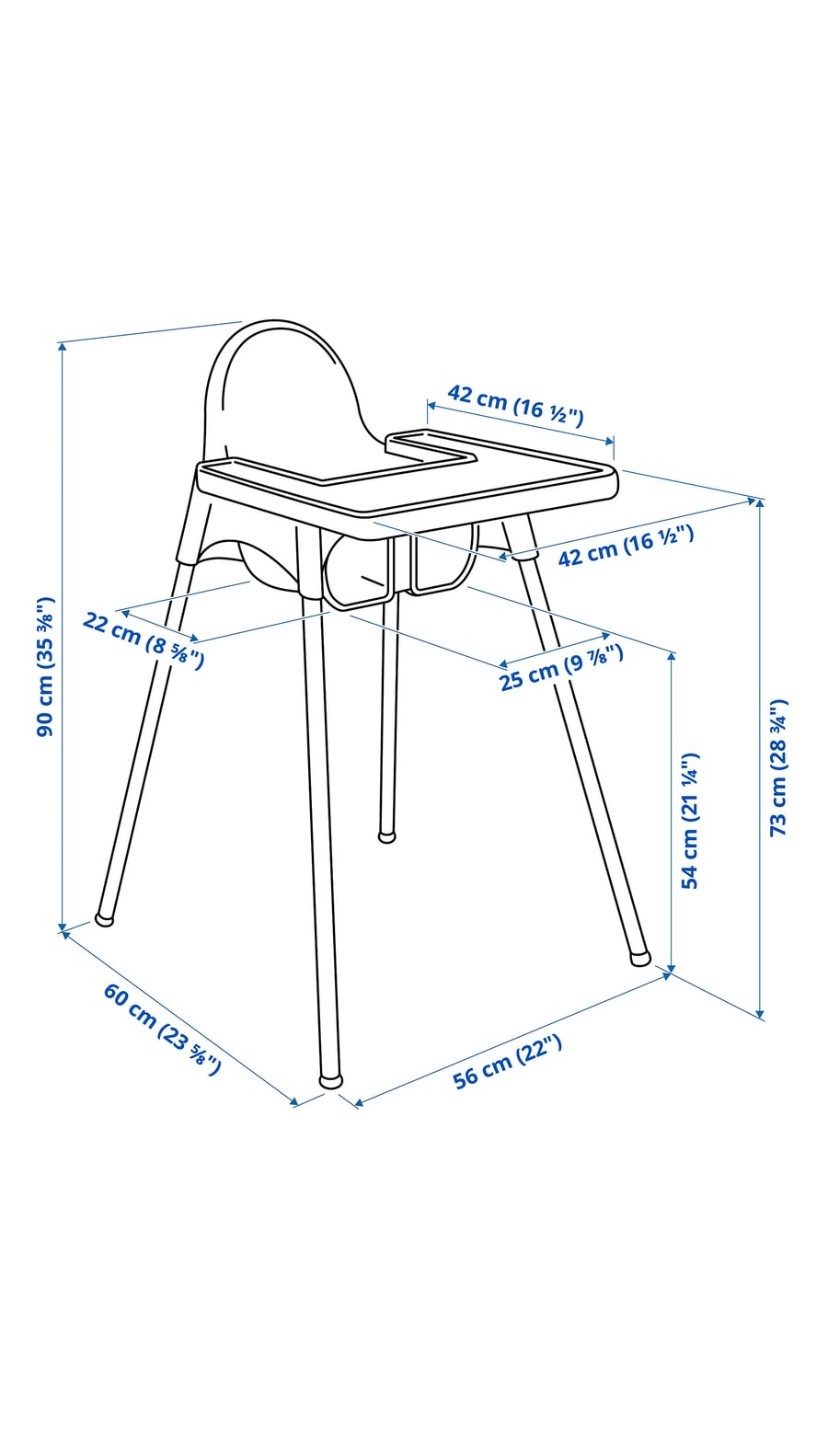 IKEA Kinderstuhl IKEA ANTILOP Kinderstuhl mit Tablett