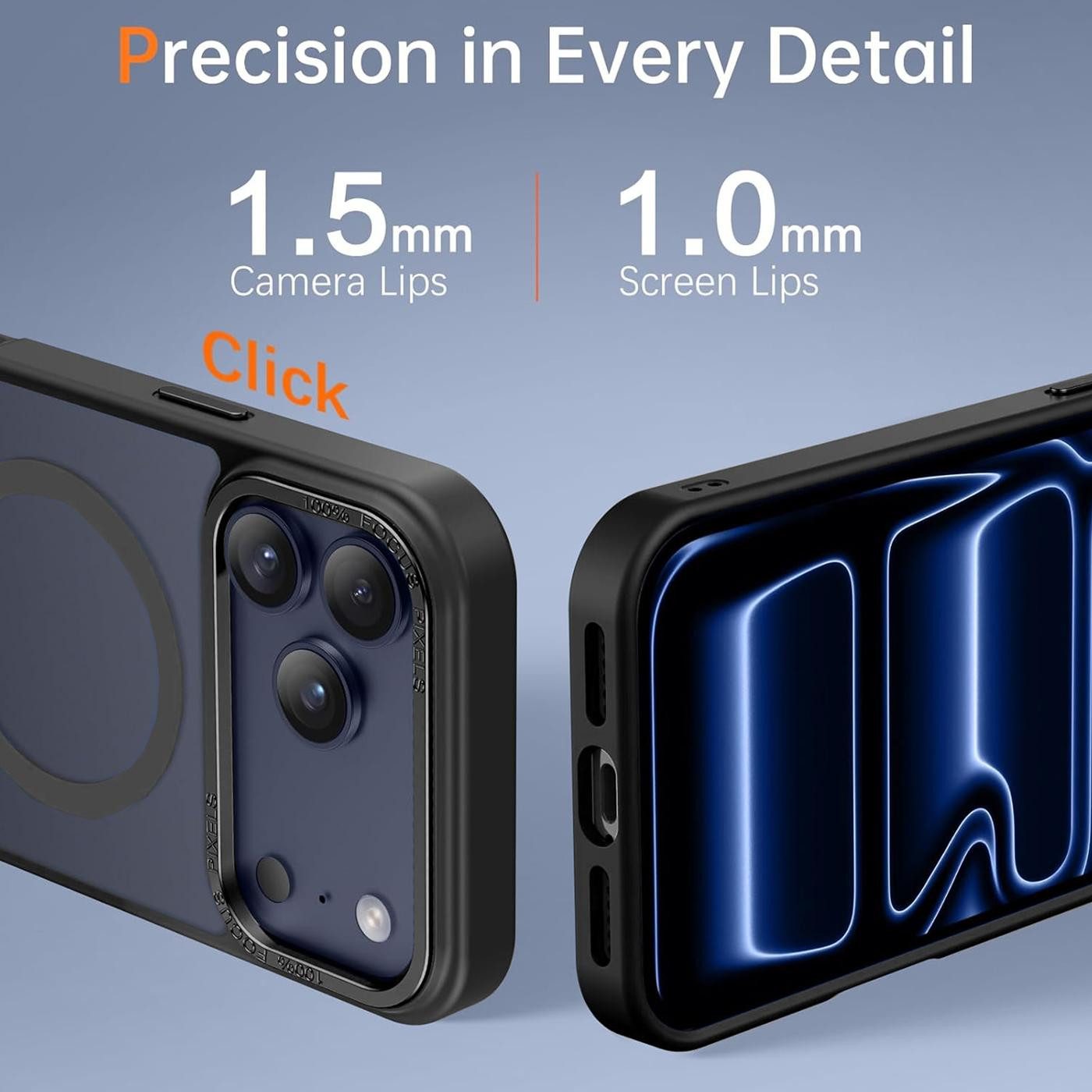 CoolGadget Handyhülle Magnet Hülle für iPhone 17 Pro Schutzhülle mit Metall Kamerarahmen 6,3 Zoll, magnetisches Schutzcase Matt Stoßfest kompatibel mit Magsafe  – Bild 2 von 5