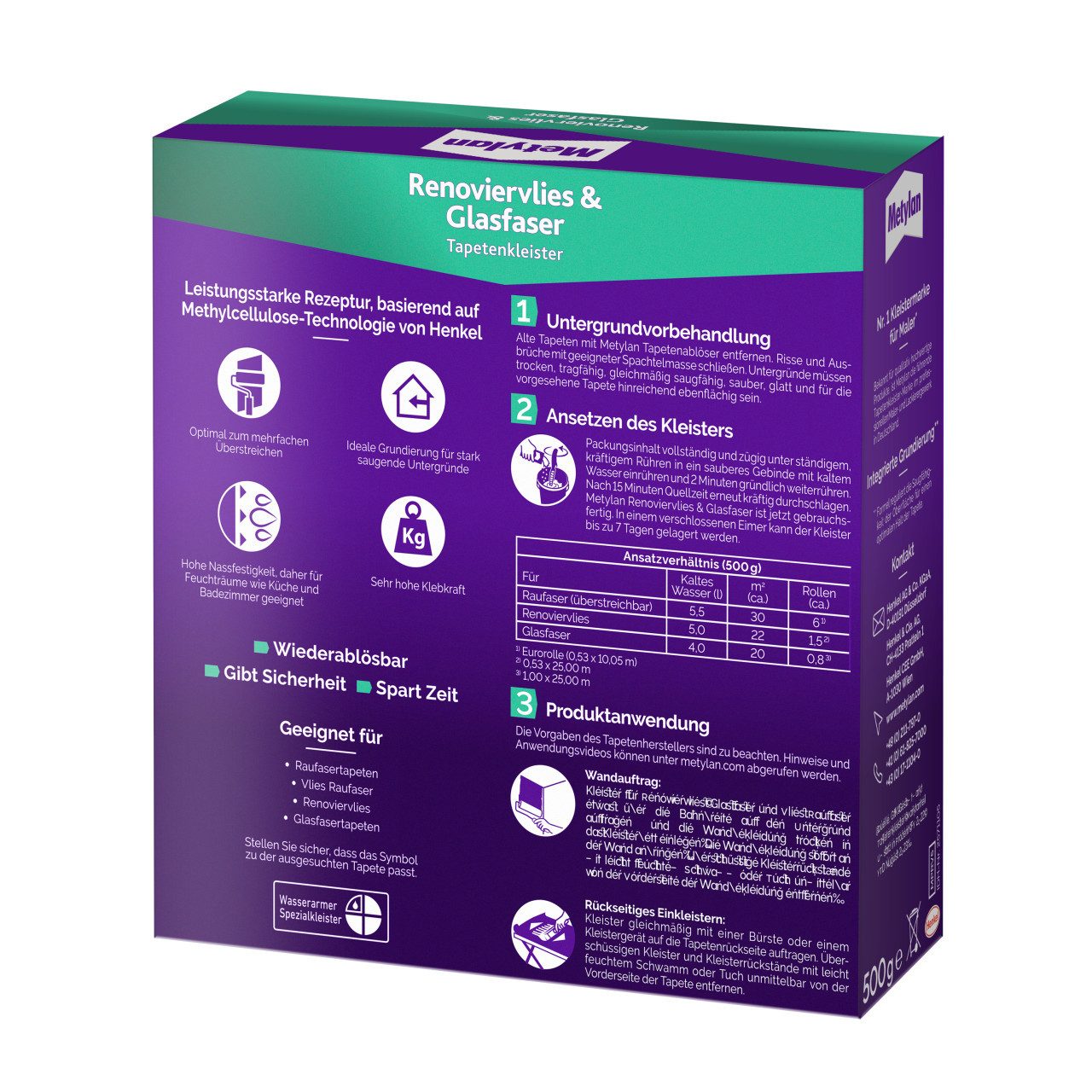 Metylan Kleister Metylan Renoviervlies & Glasfaser Tapetenkleister