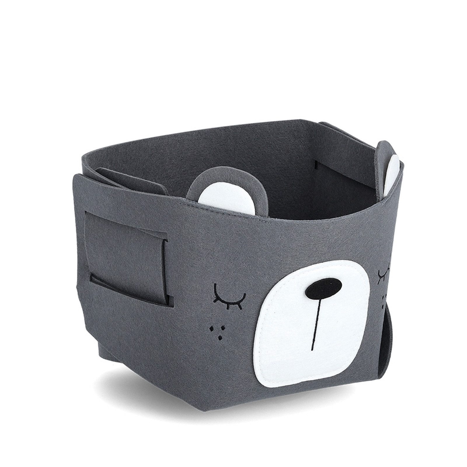 Zeller Present Aufbewahrungsbox Aufbewahrungskorb Filz Bär (Stück, 1 St., 1 Filzkorb), Kinderzimmerzubehör Ordnungsbox