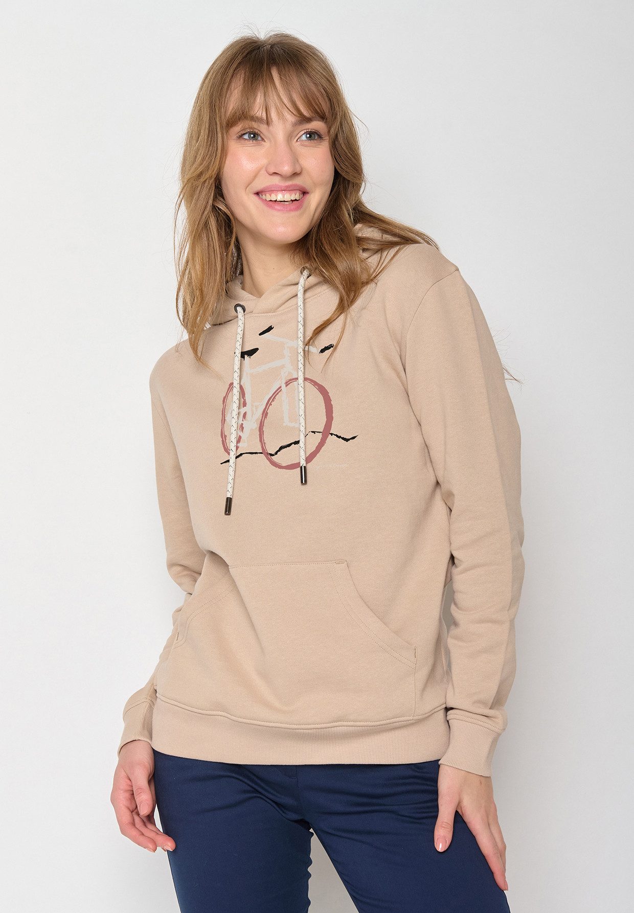 GreenBomb Hoodie Chipper Bike Brush Motiv Fahrrad (1) 100 % Bio-Baumwolle, GOTS-zertifiziert, weicher, angenehmer Stoff
